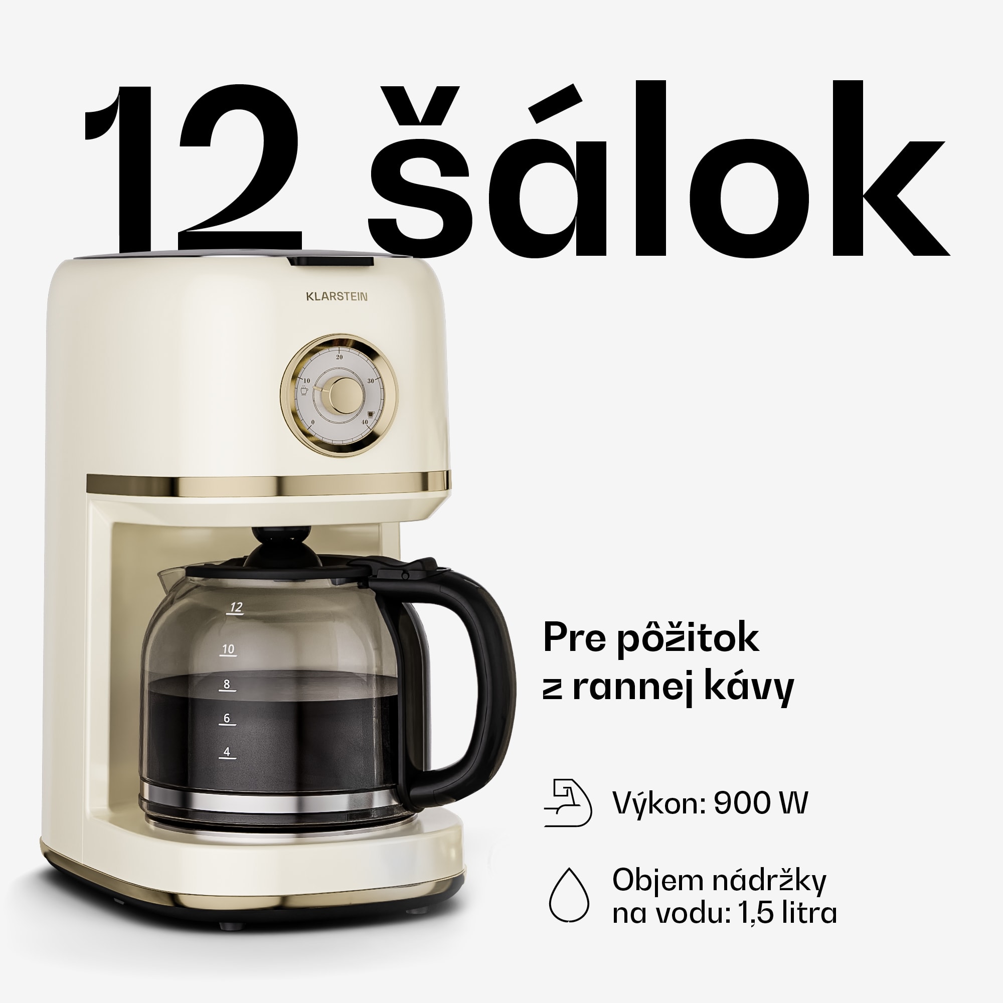 Klarstein Victoria kávovar na filtrovanú kávu | 1,5 litra | Funkcia udržiavania teploty | 12 šálok – Obrázok 3