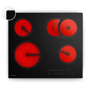 Klarstein Velaire sklokeramická varná doska, elegantná, minimalistická, výkonná, 4 varné zóny, 6700 W, 60 cm