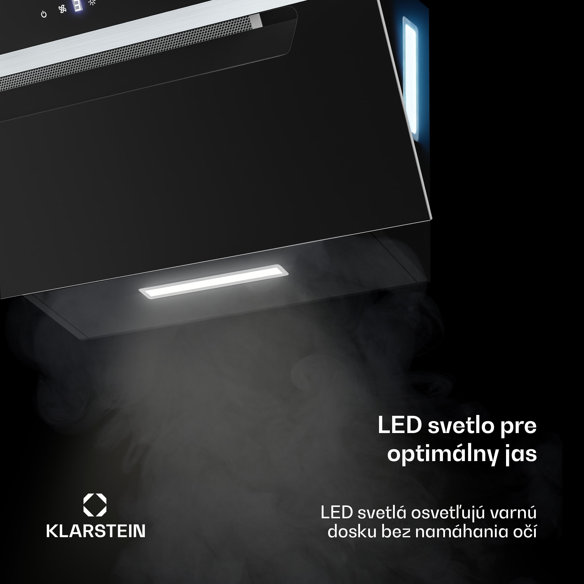 Klarstein BigBite šikmý digestor | režim odsávania vzduchu a recirkulácie | bezpečnostné sklo | 417 m³/h | 60 cm – Obrázok 5