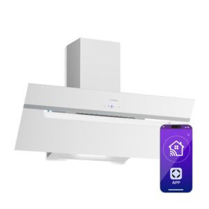 Klarstein BigBite šikmý digestor | režim odsávania vzduchu a recirkulácie | bezpečnostné sklo | 417 m³/h | 90 cm