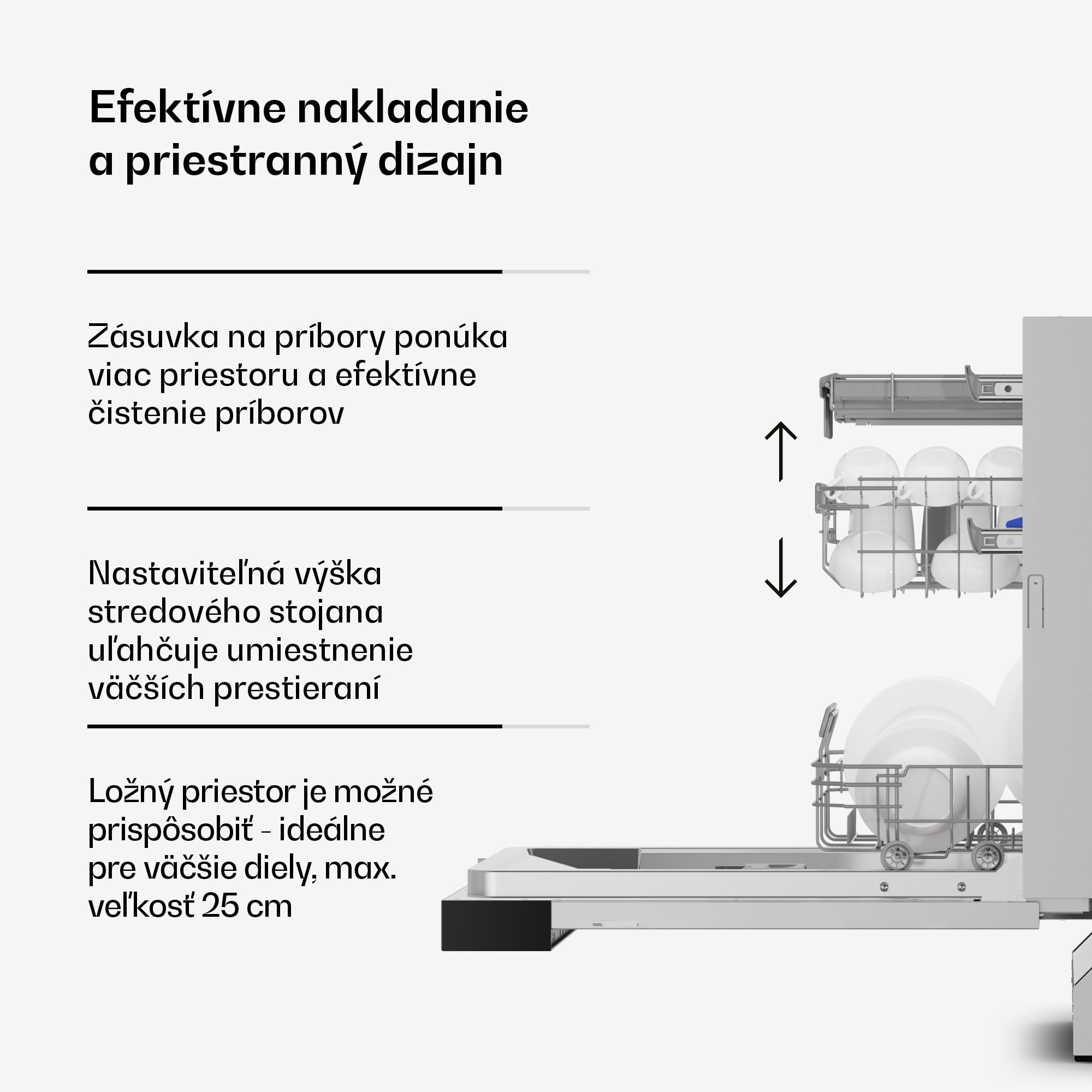 Klarstein Velaire semi-integrovaná umývačka riadu | Minimalistická, kompaktná | Trieda energetickej účinnosti B | 45 cm – Obrázok 5