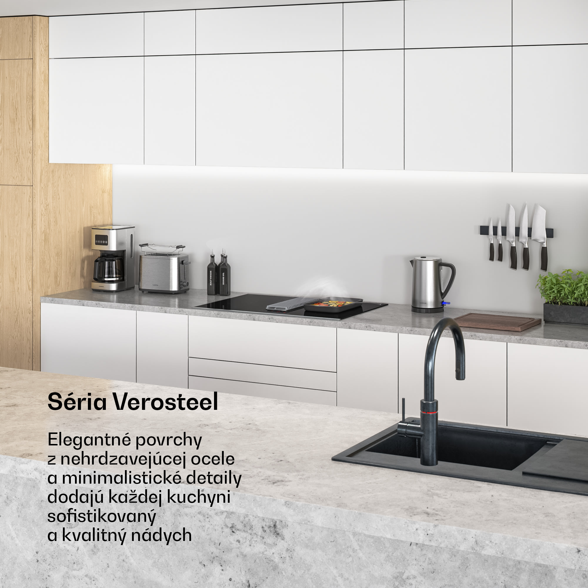 Klarstein Verosteel indukčná varná doska s integrovaným digestorom Elegantná, minimalistická, výkonná 8400 W 80 cm – Obrázok 2
