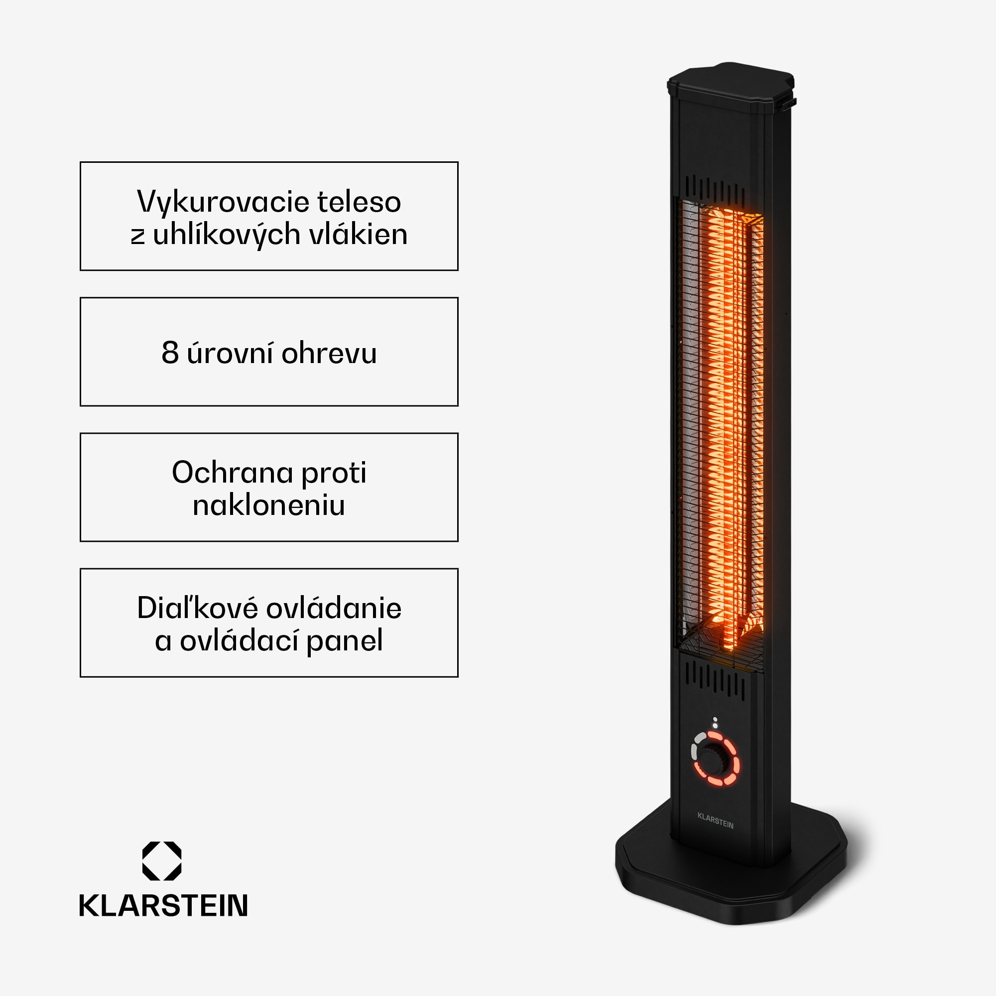 Klarstein DualisHeat infračervený ohrievač | 2000 W | 15 m² | Flexibilný | 105 cm x 25 cm – Obrázok 2
