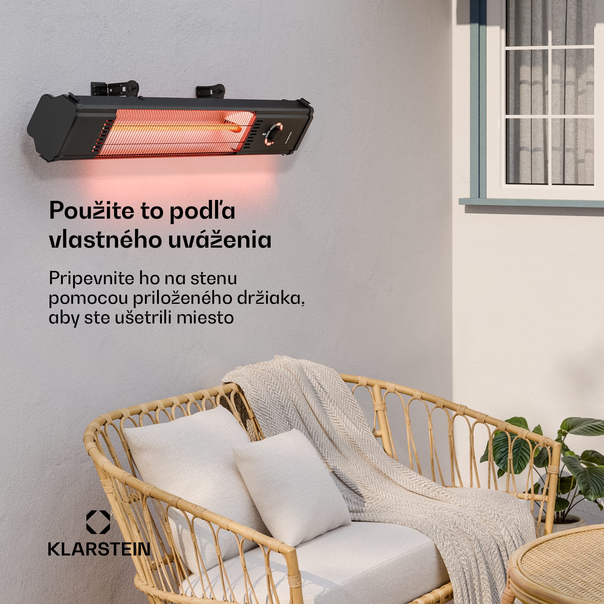 Klarstein DualisHeat infračervený ohrievač | 2000 W | 15 m² | Flexibilný | 105 cm x 25 cm – Obrázok 3