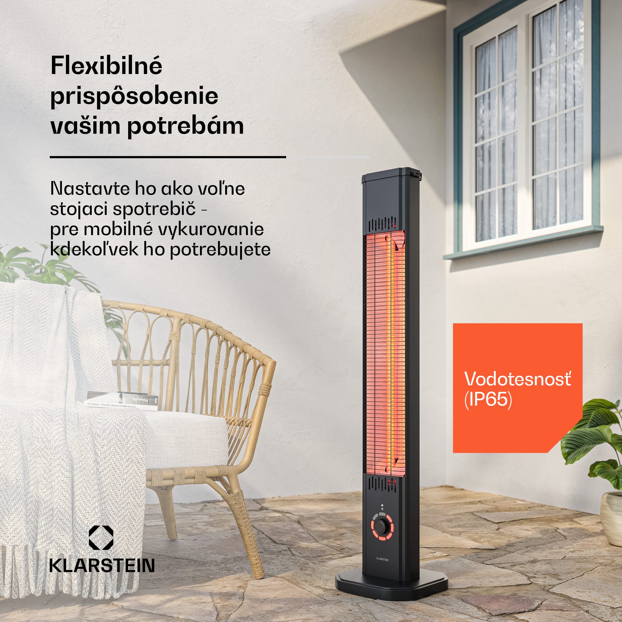Klarstein DualisHeat infračervený ohrievač | 2000 W | 15 m² | Flexibilný | 105 cm x 25 cm – Obrázok 4