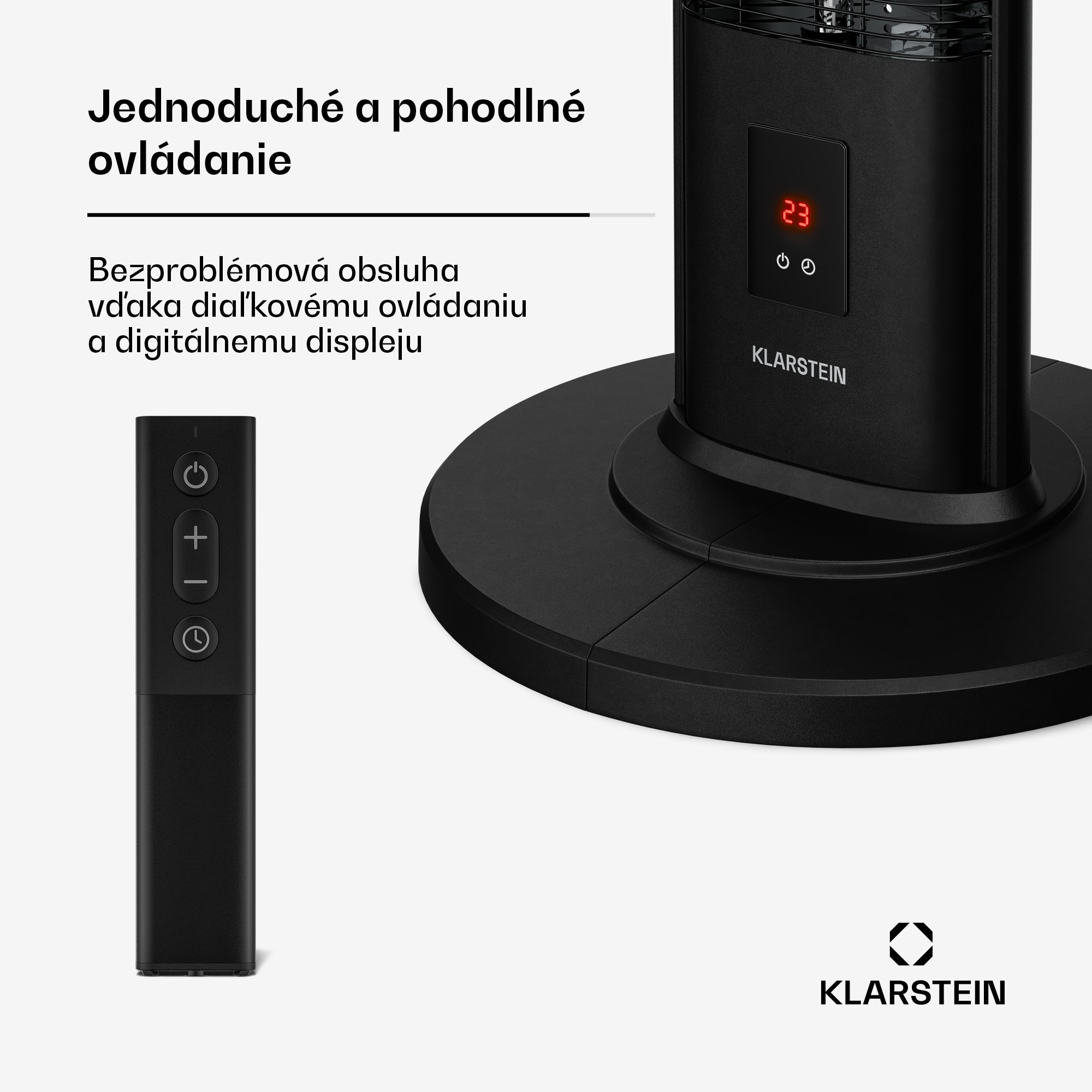 Klarstein BlazeTower infračervený ohrievač | 2000 W | 15 m² | Výkonný | 101 cm x 40 cm – Obrázok 4