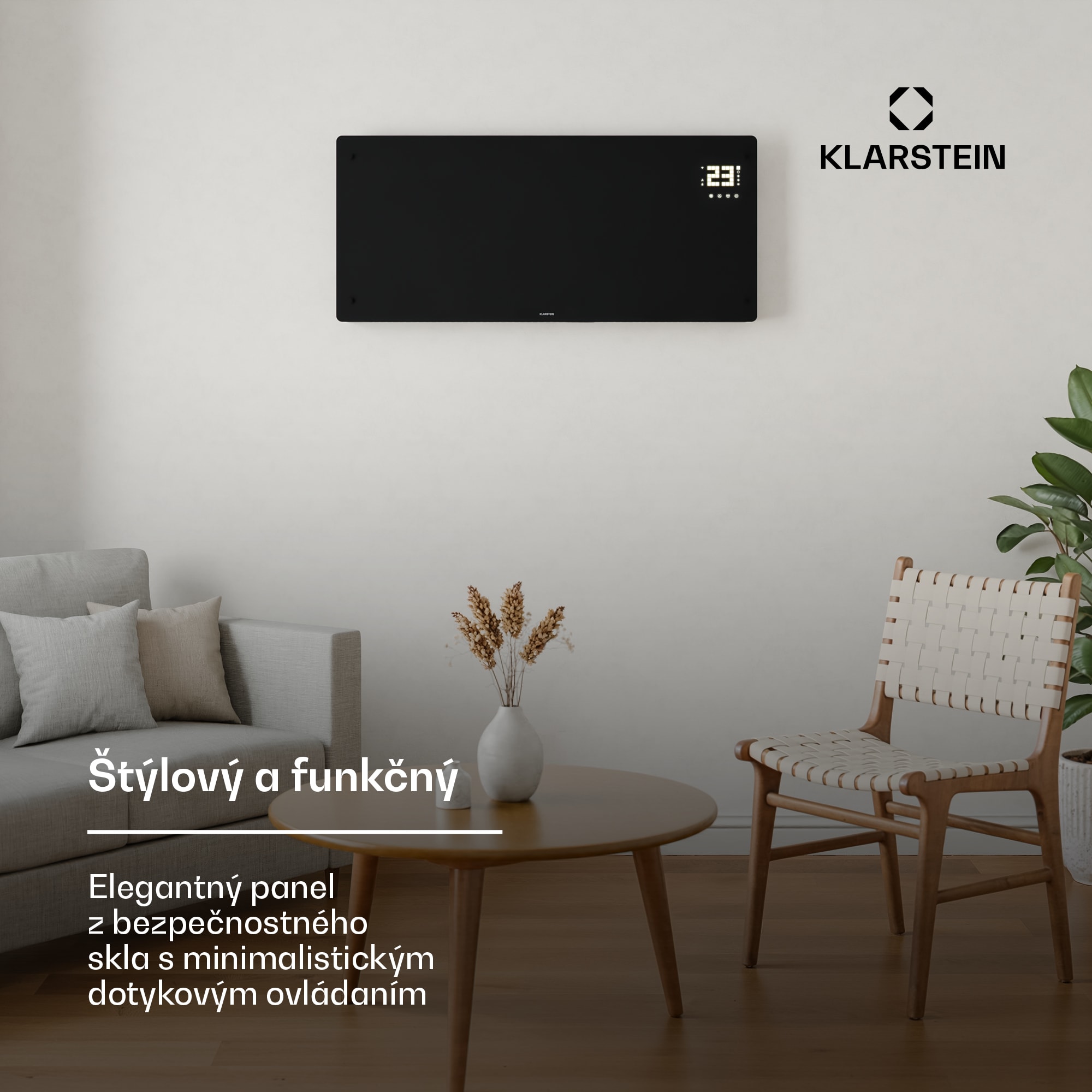 Klarstein Bornholm konvektor | 3000 W | 30 m² | Výkonný a štýlový | 105 cm x 51 cm – Obrázok 4