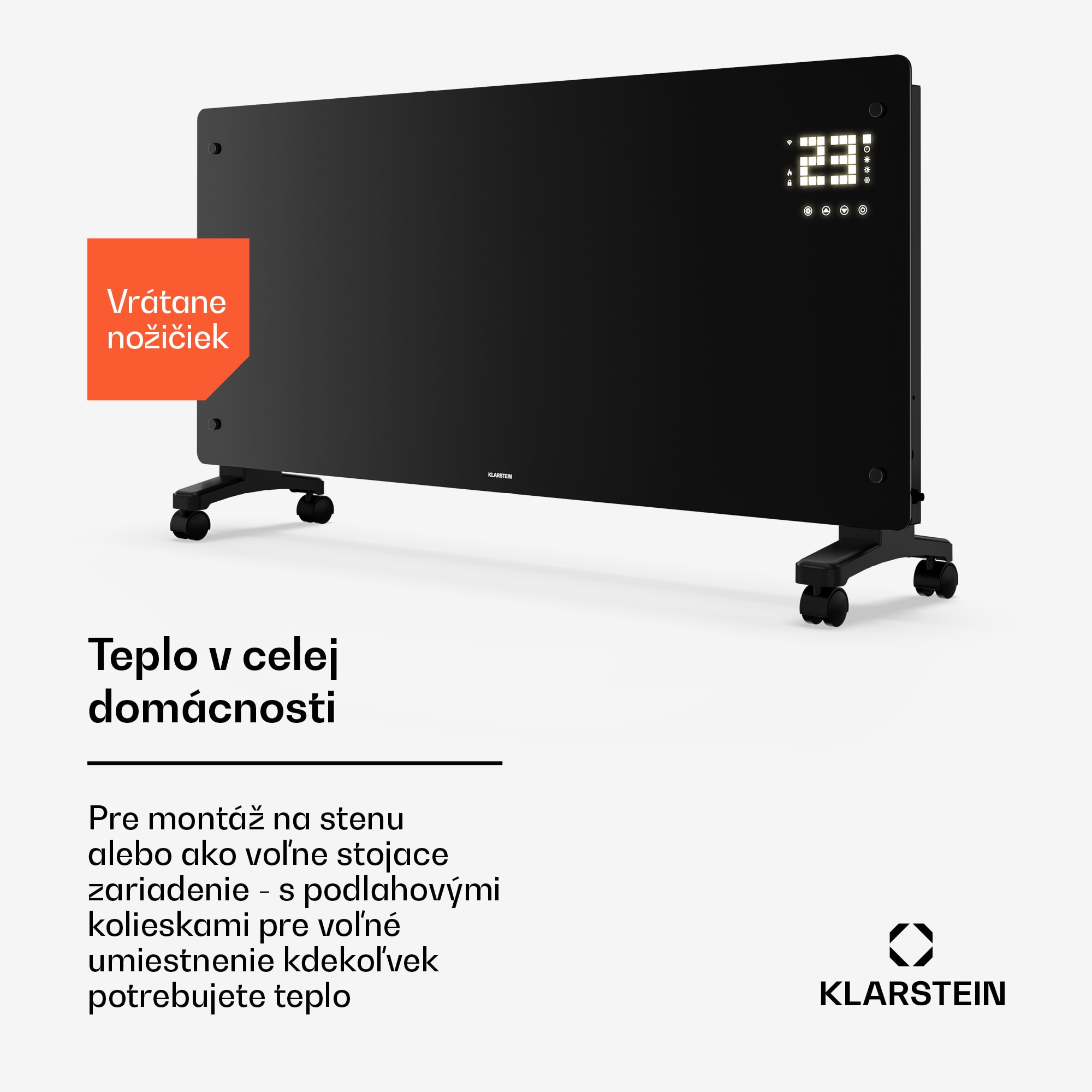 Klarstein Bornholm konvektor | 3000 W | 30 m² | Výkonný a štýlový | 105 cm x 51 cm – Obrázok 5