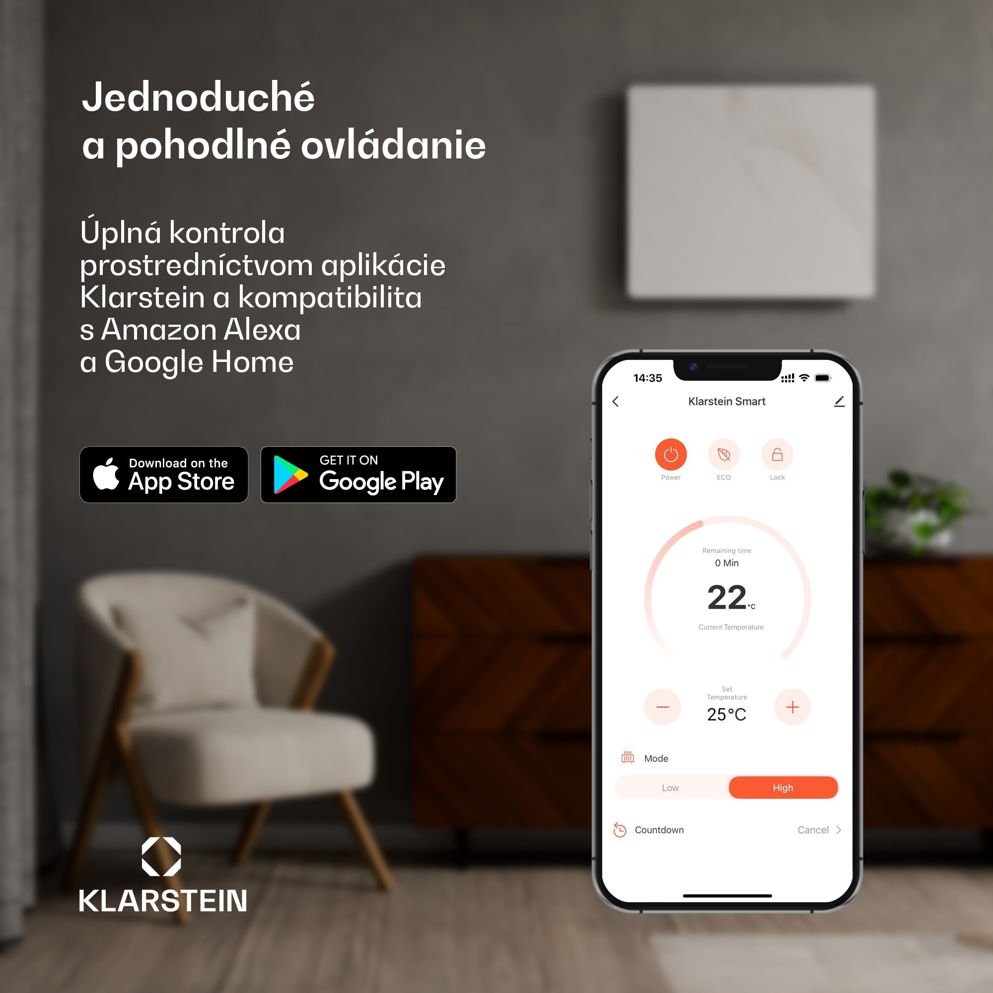 Klarstein Wondersky infračervený panel | 360 W | 4 - 8 m² | Minimalistický dizajn | 60 cm x 60 cm – Obrázok 2