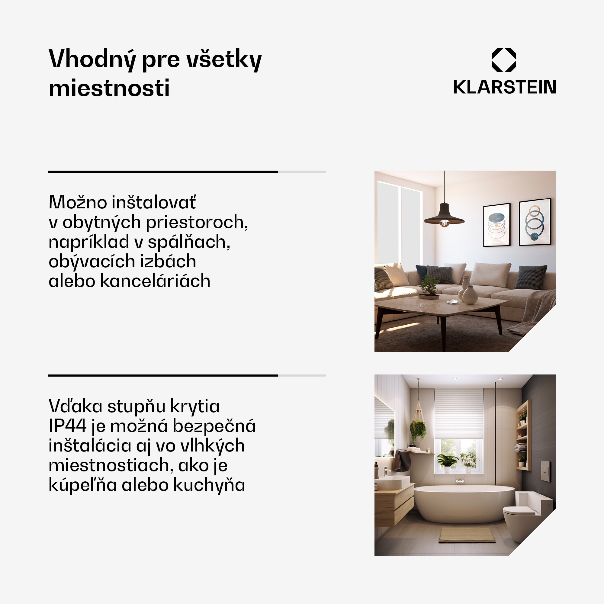 Klarstein Wondersky infračervený panel | 360 W | 4 - 8 m² | Minimalistický dizajn | 60 cm x 60 cm – Obrázok 4