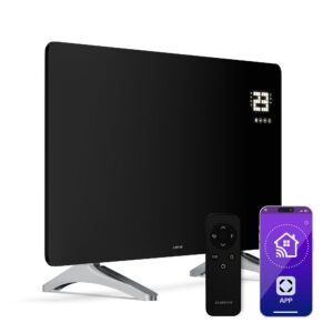 Klarstein Wonderglass infračervený panel | 480 W | 7 - 14 m² | Moderný sklenený dizajn | 90 cm x 58 cm