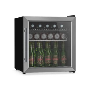Klarstein Beersafe chladnička na nápoje so sklenenými dverami | 44 x 48 cm | Vnútorné LED osvetlenie | Strieborná