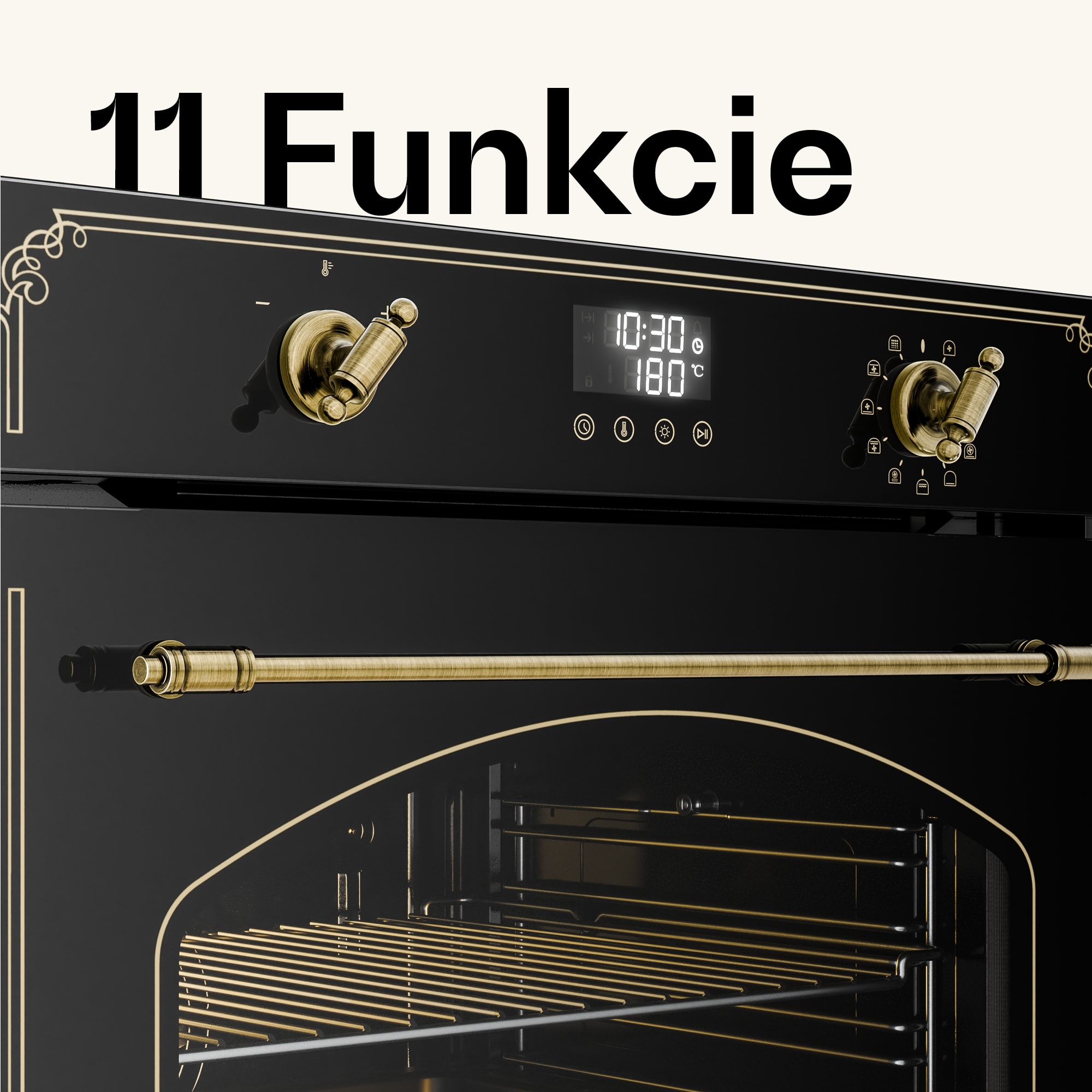 Klarstein Victoria pyro-rúra | elektrická rúra s funkciou pyrolýzy | 3150 W | 76 l | 60 cm – Obrázok 3