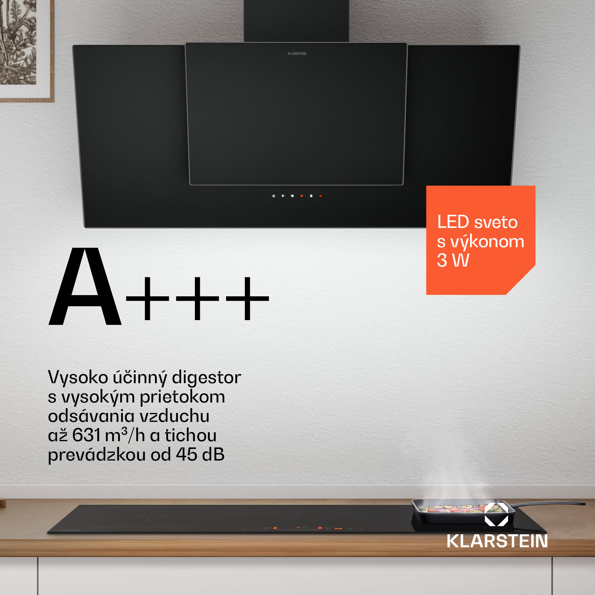 Klarstein HaloSync indukčná varná doska s digestorom| 5 varných zón | 11400 W | 632 m³/h | 90 cm – Obrázok 5