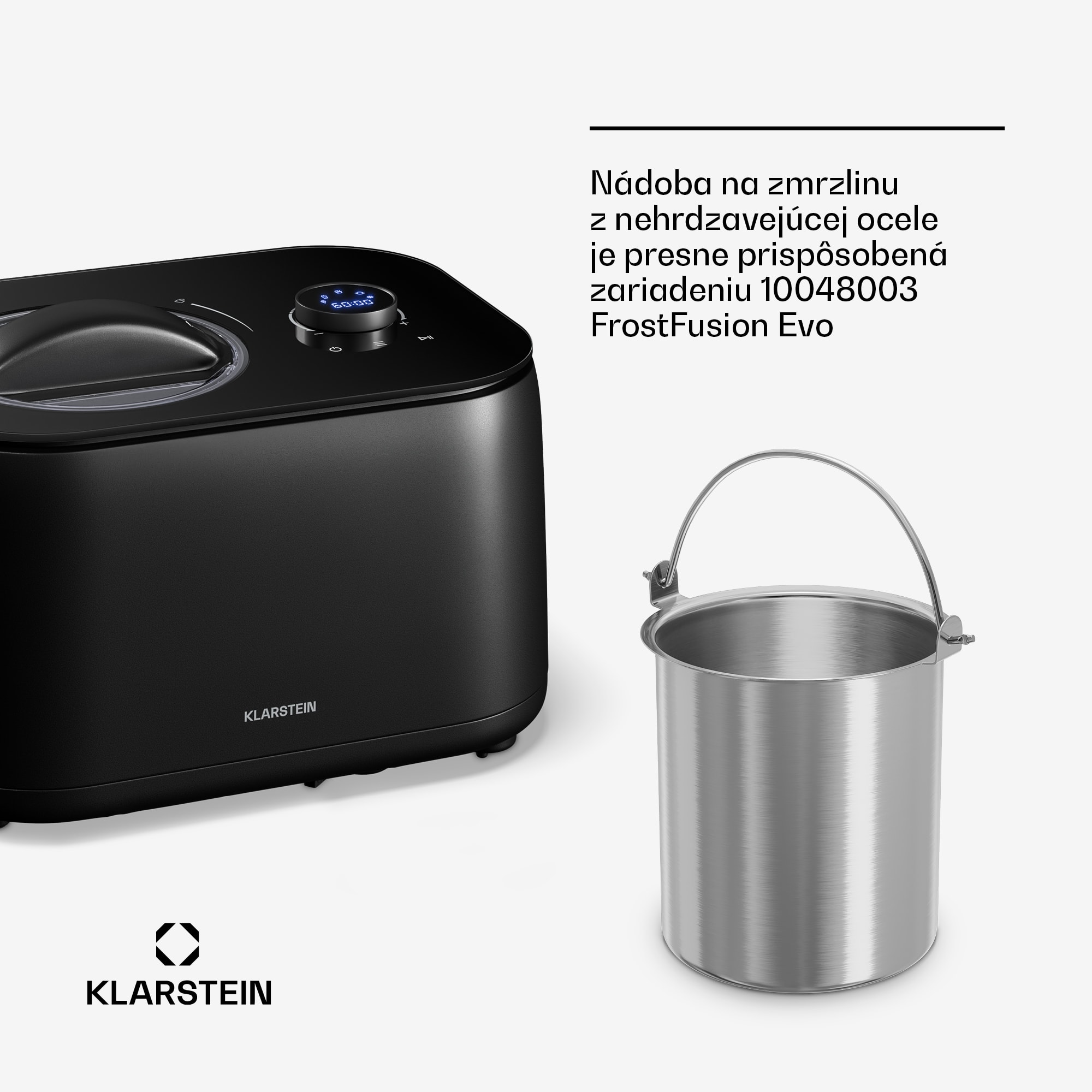 Klarstein FrostFusion nádoba na ľad | 1 liter | nehrdzavejúca oceľ | odolná proti korózii | odolná proti poškriabaniu | vhodná do umývačky riadu – Obrázok 3