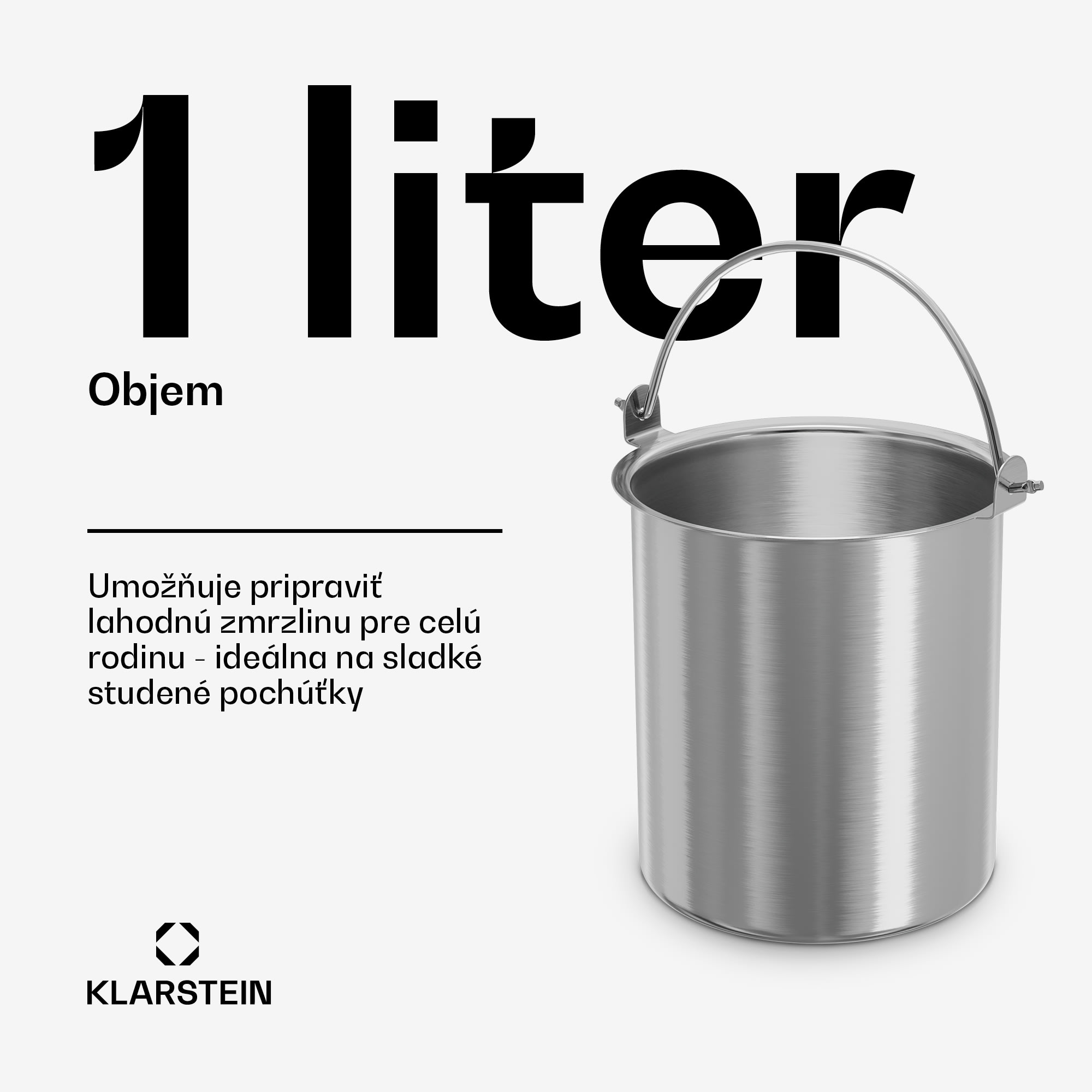 Klarstein FrostFusion nádoba na ľad | 1 liter | nehrdzavejúca oceľ | odolná proti korózii | odolná proti poškriabaniu | vhodná do umývačky riadu – Obrázok 4