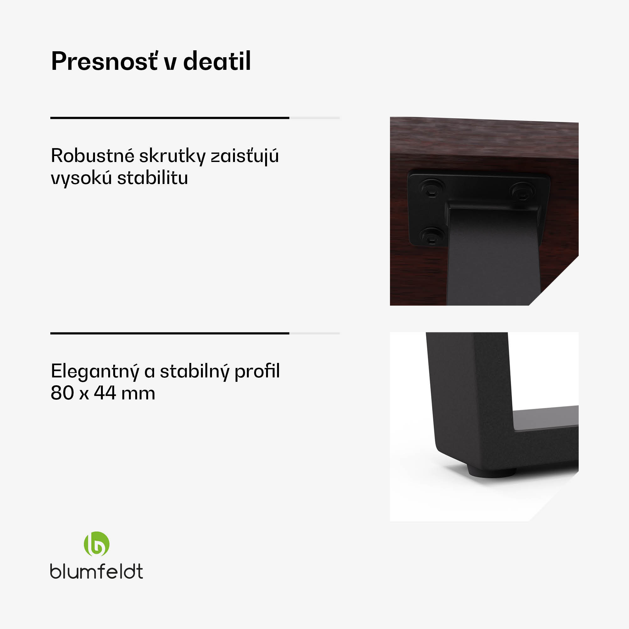 Blumfeldt Bearsdon jedálenský set, stolová doska a kovové nohy stola, industriálny štýl, stabilný, moderný – Obrázok 4