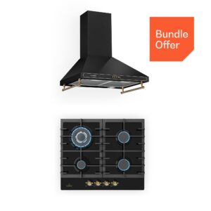 Klarstein Victoria 60 Duo Set plyn, Plynné varné dosky, Dymová kapucňa