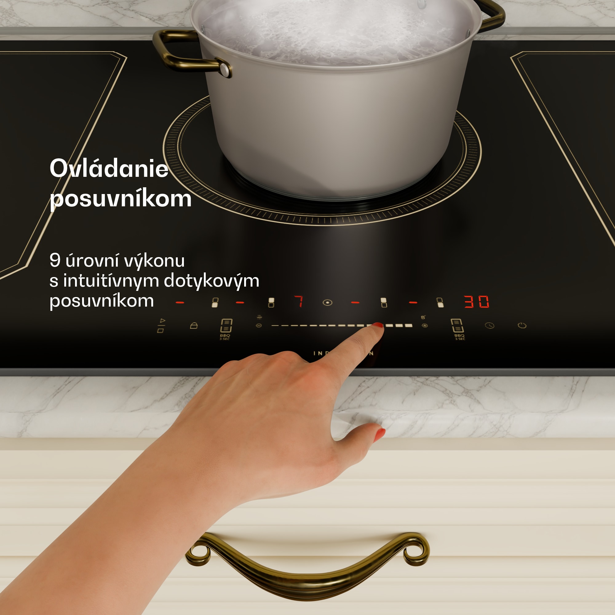 Klarstein Victoria 90 Duo Set indukcia s digestorom, 90 cm, indukčné varné dosky, digestor – Obrázok 5