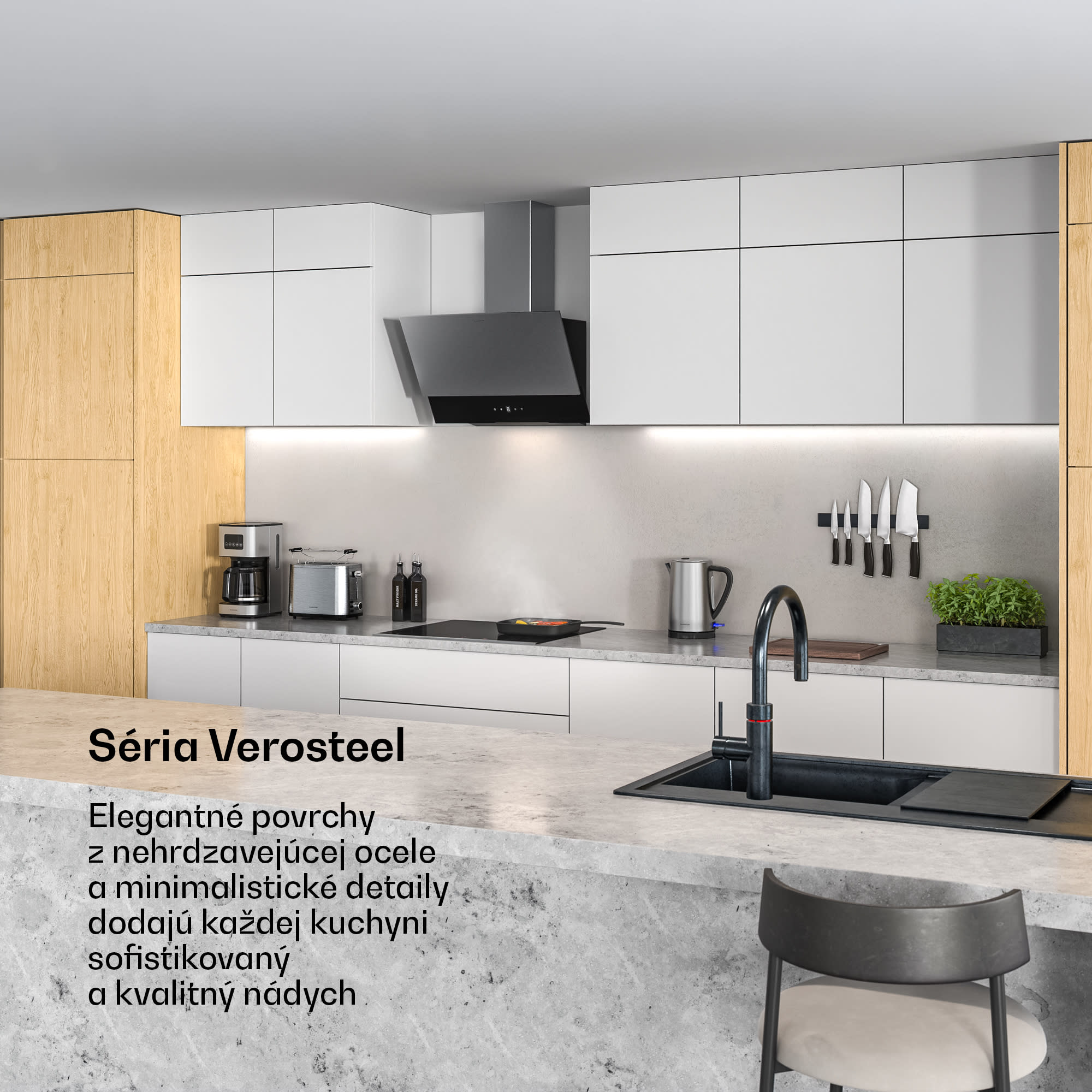 Klarstein Verosteel indukčná varná doska + Verosteel digestor | 60 cm – Obrázok 2