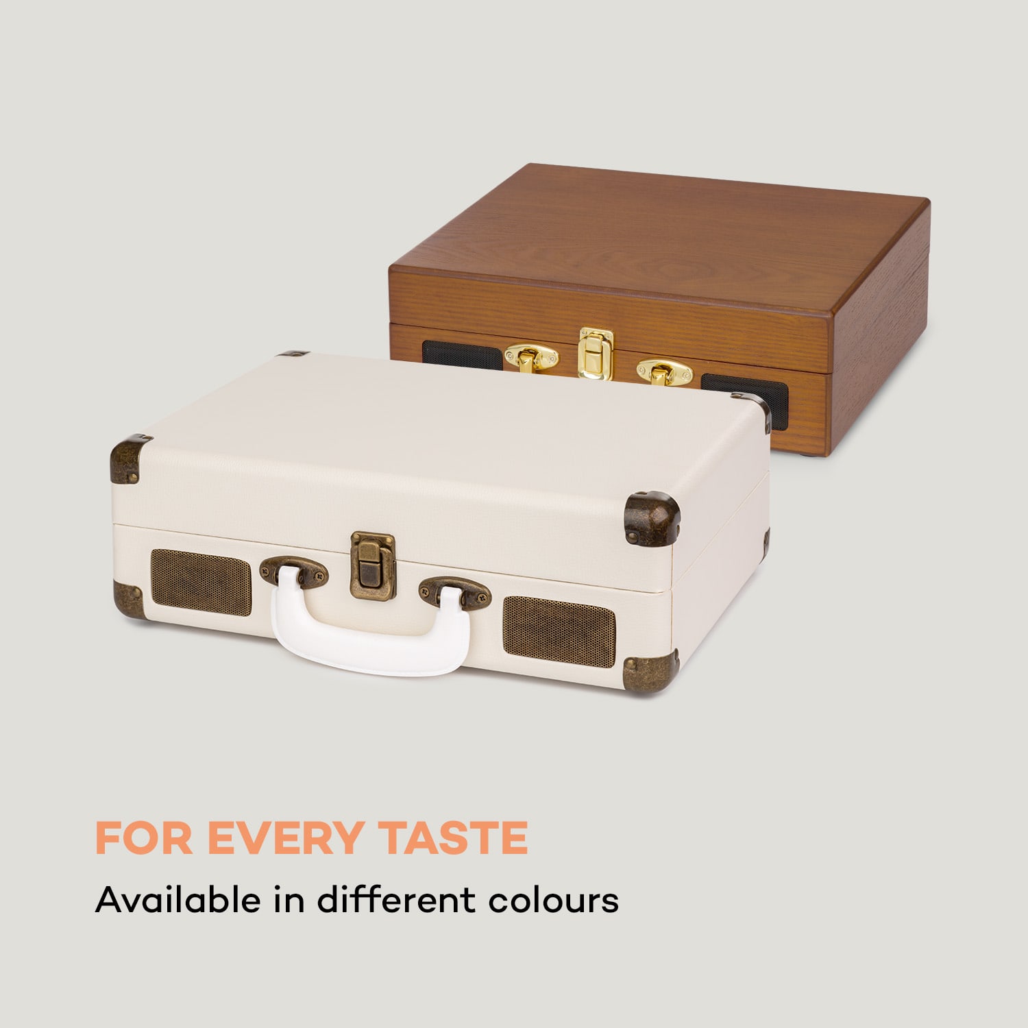 Auna Nostalgy by Peggy Sue retro gramofón platne USB AUX krémová/vzhľad mosadze – Obrázok 5