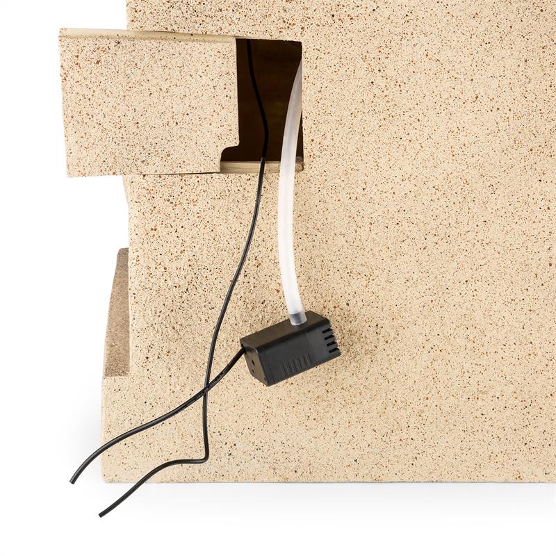 Blumfeldt Korinth, záhradná fontána, solárny panel, 3 W, LED, pieskovcová optika – Obrázok 5