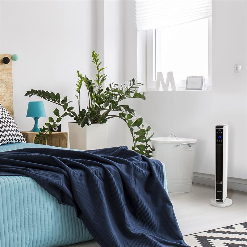 Klarstein Hightower Heat, teplovzdušný ventilátor, 2200 W, keramický, stĺpový, termostat, 49 °C, biely – Obrázok 2