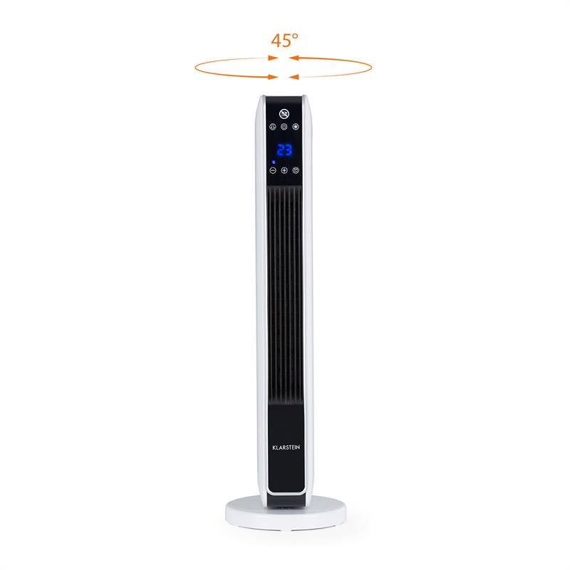 Klarstein Hightower Heat, teplovzdušný ventilátor, 2200 W, keramický, stĺpový, termostat, 49 °C, biely – Obrázok 3