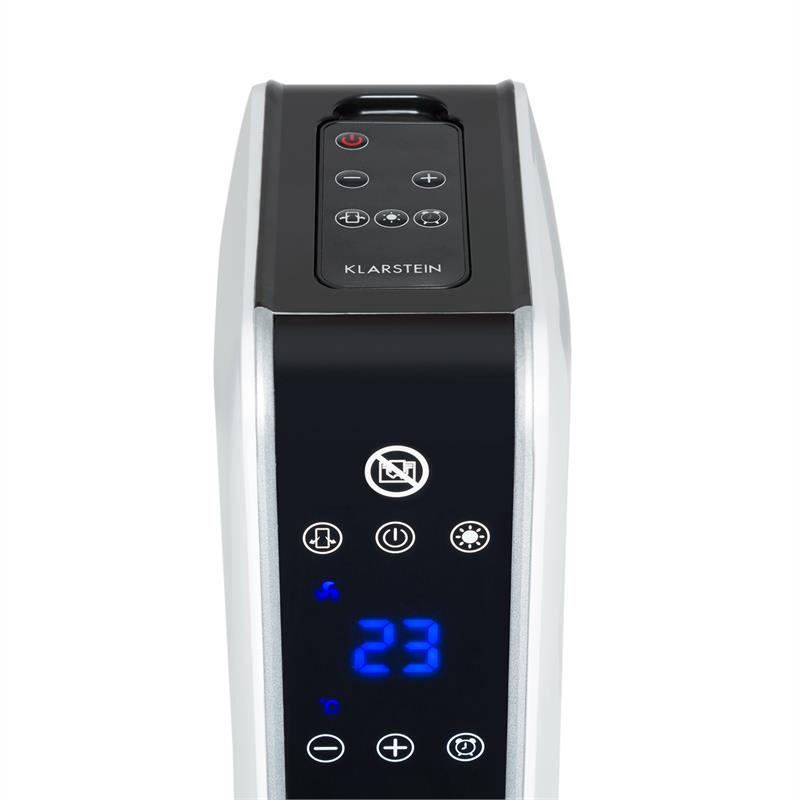 Klarstein Hightower Heat, teplovzdušný ventilátor, 2200 W, keramický, stĺpový, termostat, 49 °C, biely – Obrázok 5