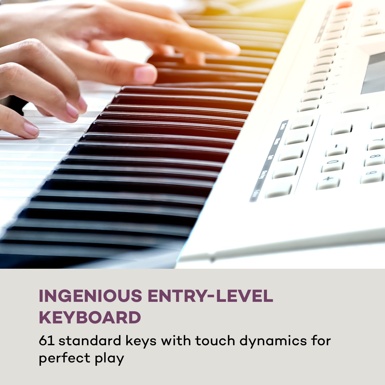 SCHUBERT Etude 61 MK II, keyboard, 61 kláves, 300 zvukov/rytmov, biely – Obrázok 4