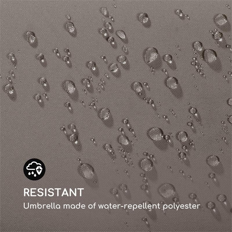 Blumfeldt Flex-Shade L, slnečník, 130 x 180 cm, polyester, UV 50, tmavosivý – Obrázok 4