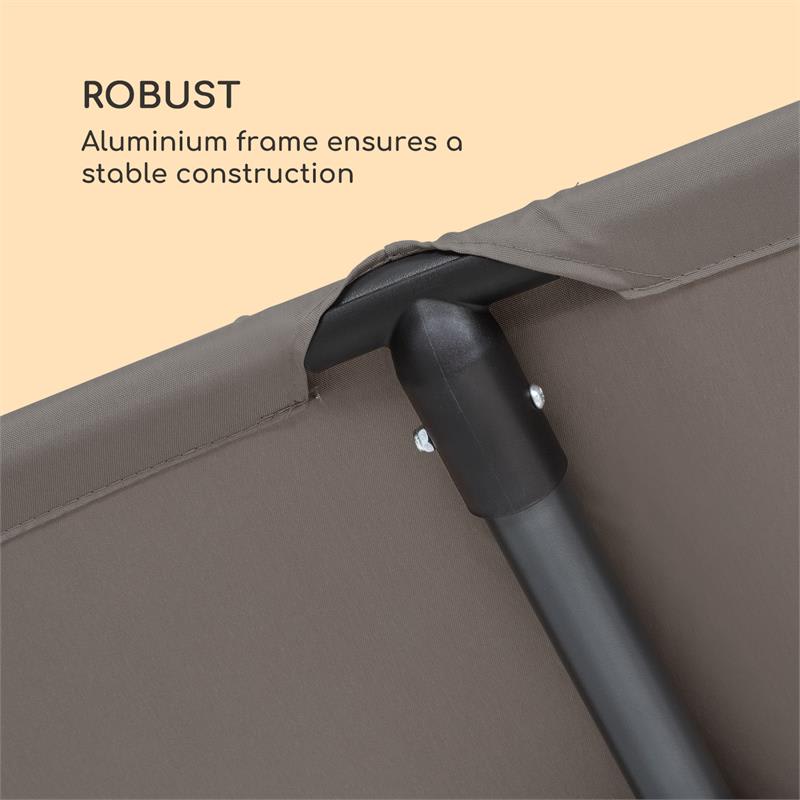 Blumfeldt Flex-Shade L, slnečník, 130 x 180 cm, polyester, UV 50, tmavosivý – Obrázok 5