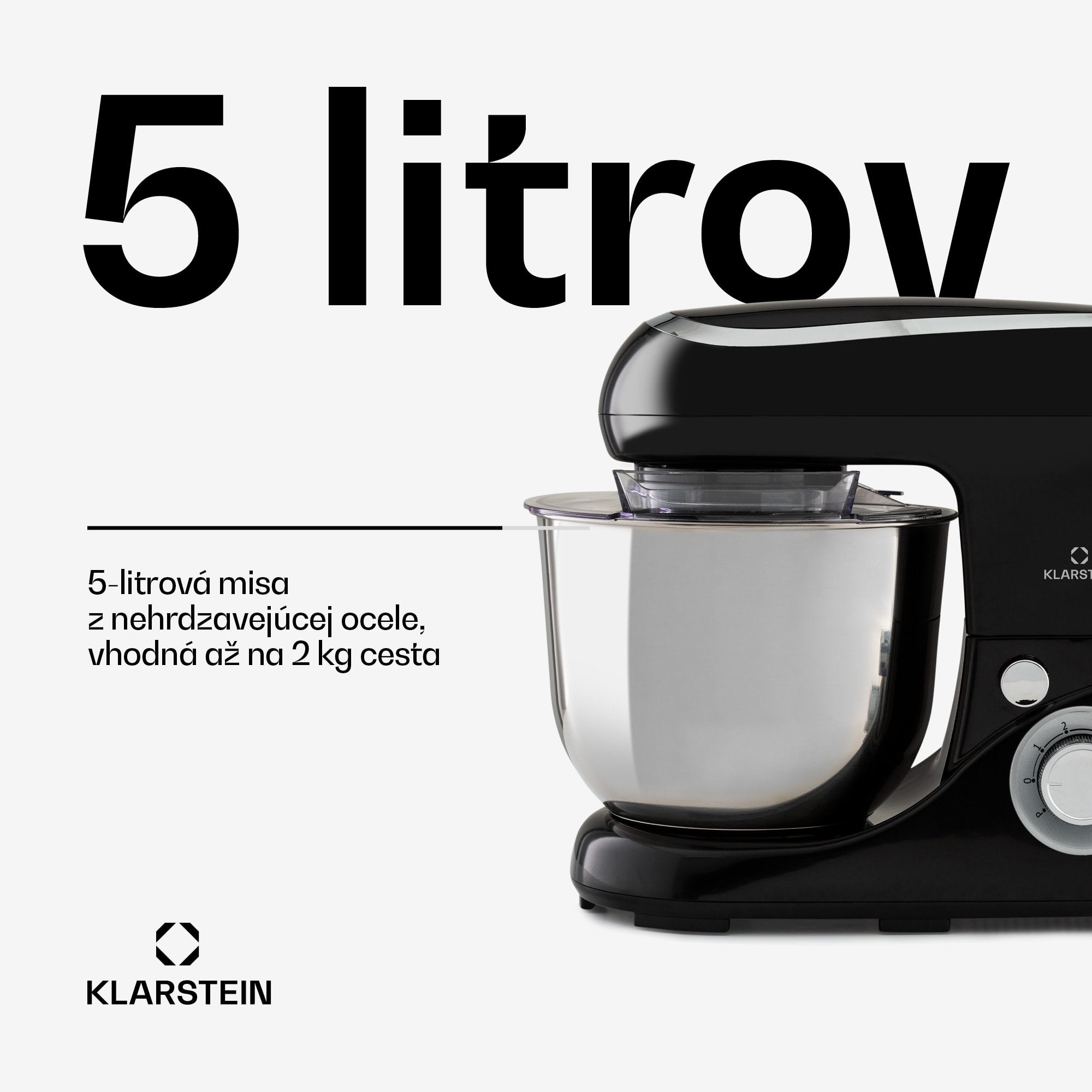 Klarstein Bella Pico 2G, kuchynský robot, 1300 W, 1,7 PS, 6 stupňov, 5 l – Obrázok 4