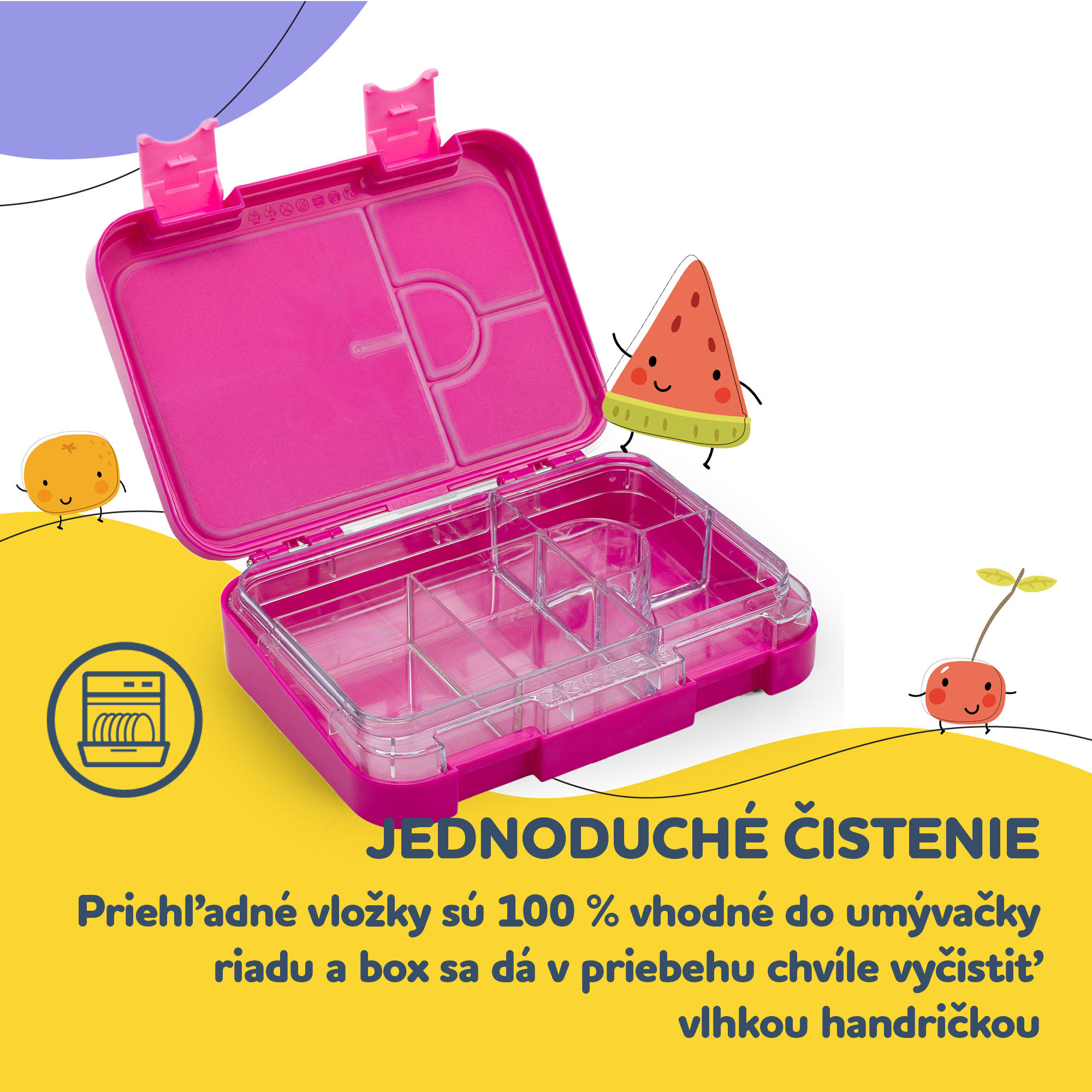 Klarstein Schmatzfatz junior, desiatový box, 6 priehradiek, 21,3 × 15 × 4,5 cm – Obrázok 5