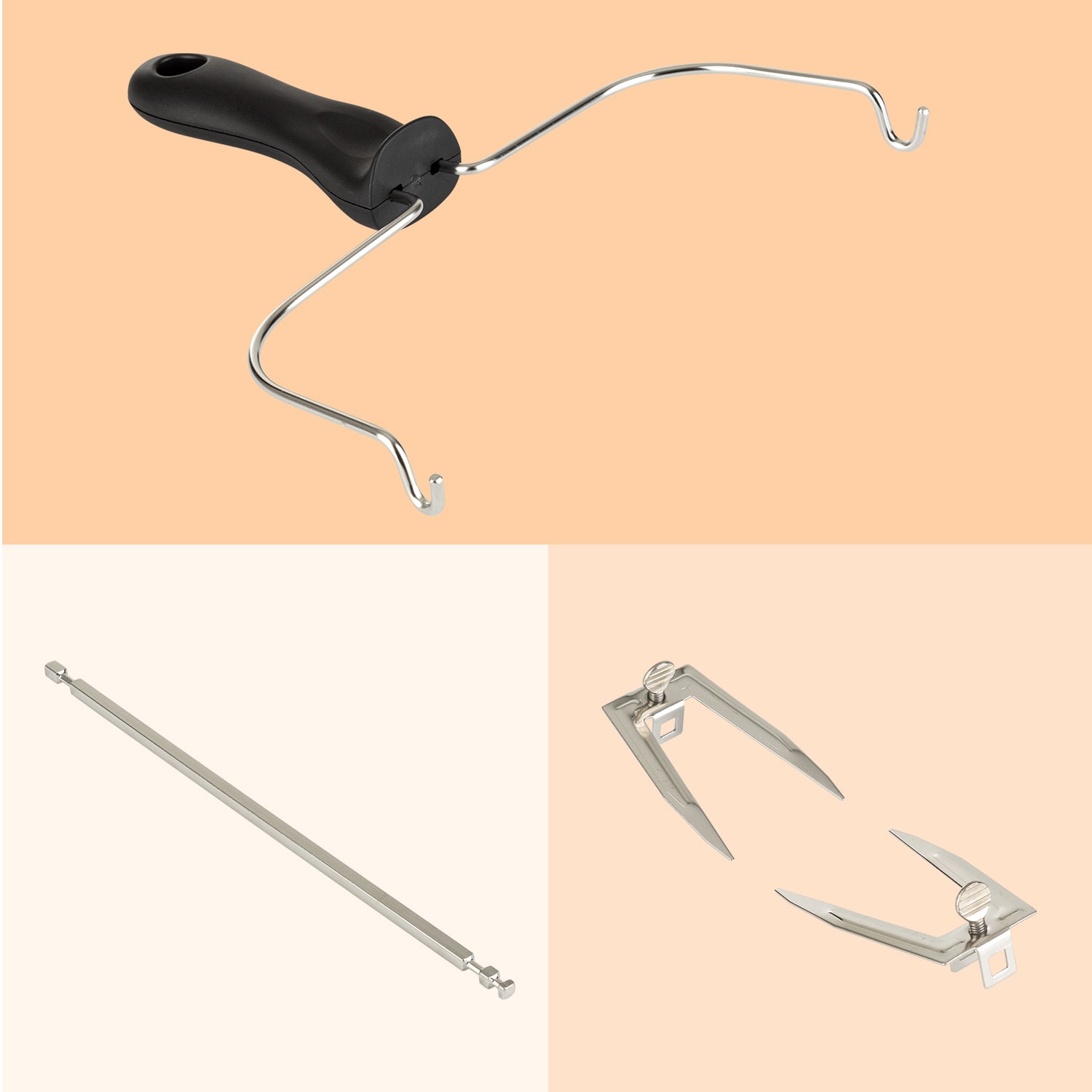 Klarstein AeroVital Cube Chef, otočný špíz so zdvihákom do teplovzdušnej fritézy, nehrdzavejúca oceľ – Obrázok 2