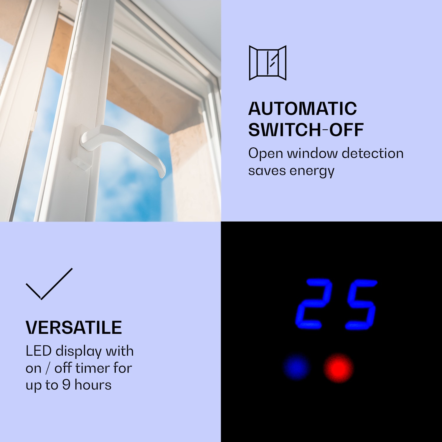 Klarstein Studio Light & Fire 1 Smart, krb, 1000/2000 W, MDF, WiFi Control – Obrázok 4