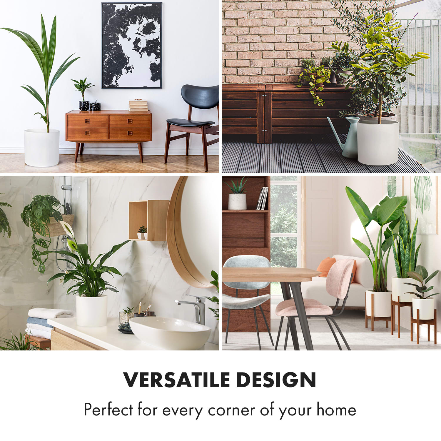 Fox & Fern Venlo, kvetináč, Polystone, interiér a exteriér, 3 veľkosti – Obrázok 2