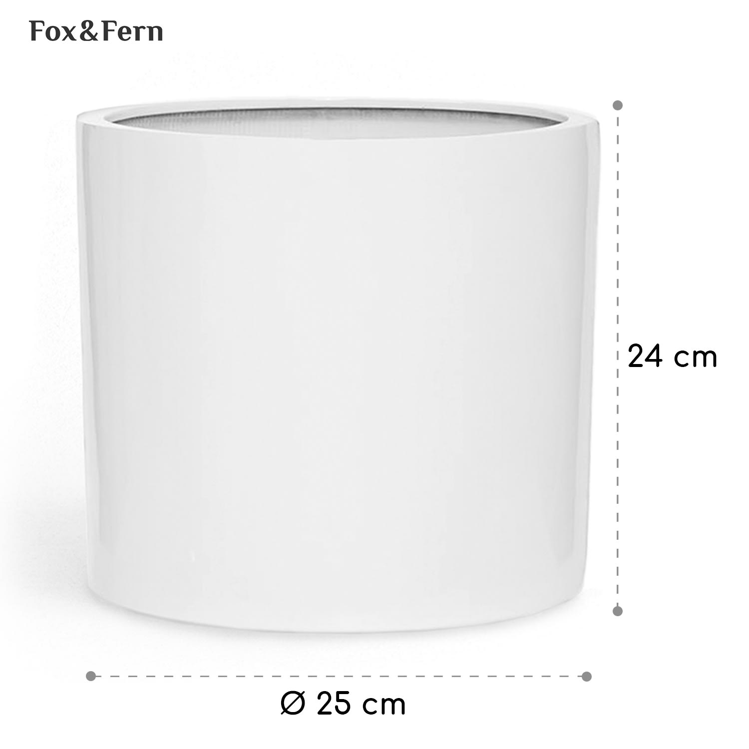 Fox & Fern Gendt, kvetináč, fiberstone, interiér/exteriér – Obrázok 5