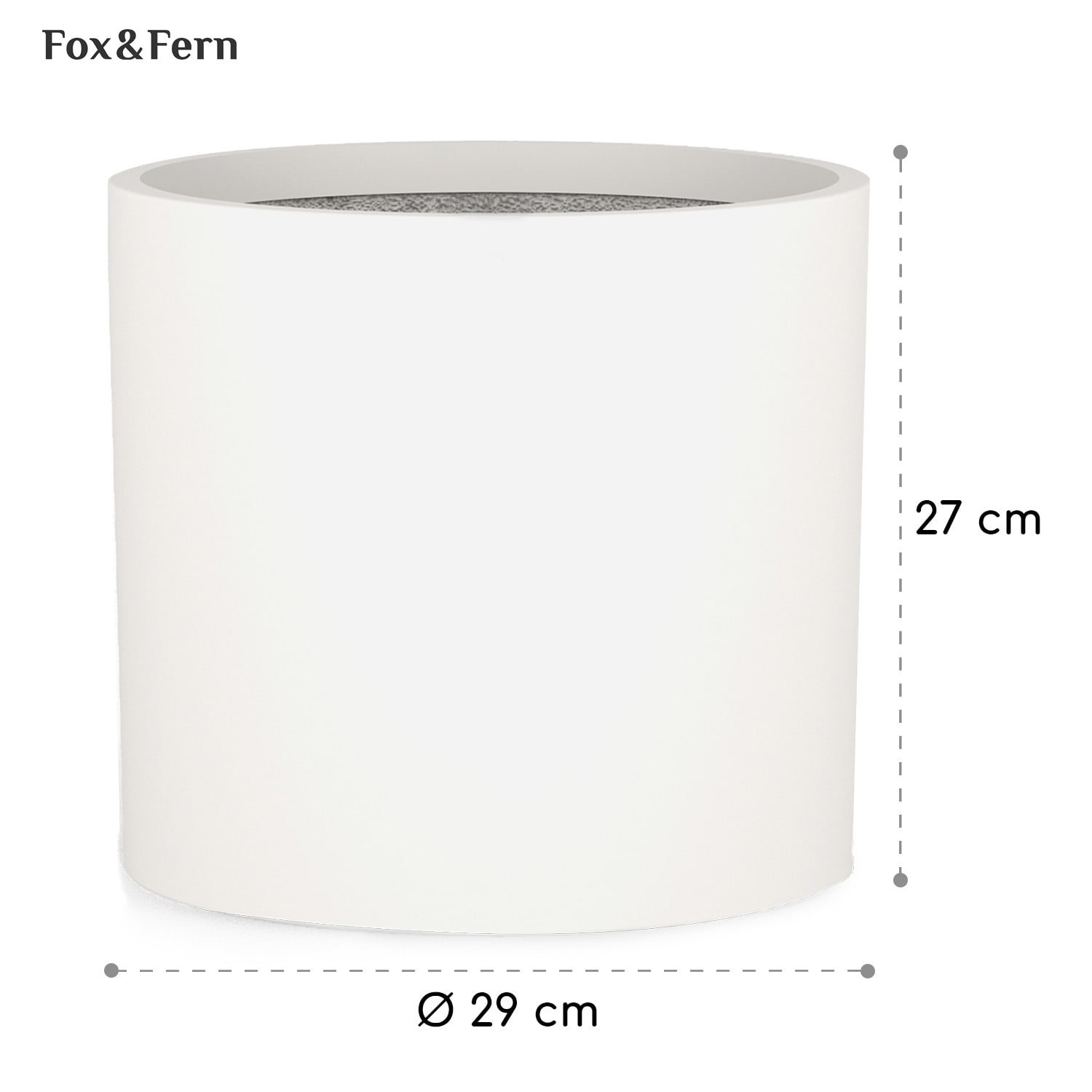 Fox & Fern Gendt, kvetináč, fiberstone, interiér/exteriér – Obrázok 5