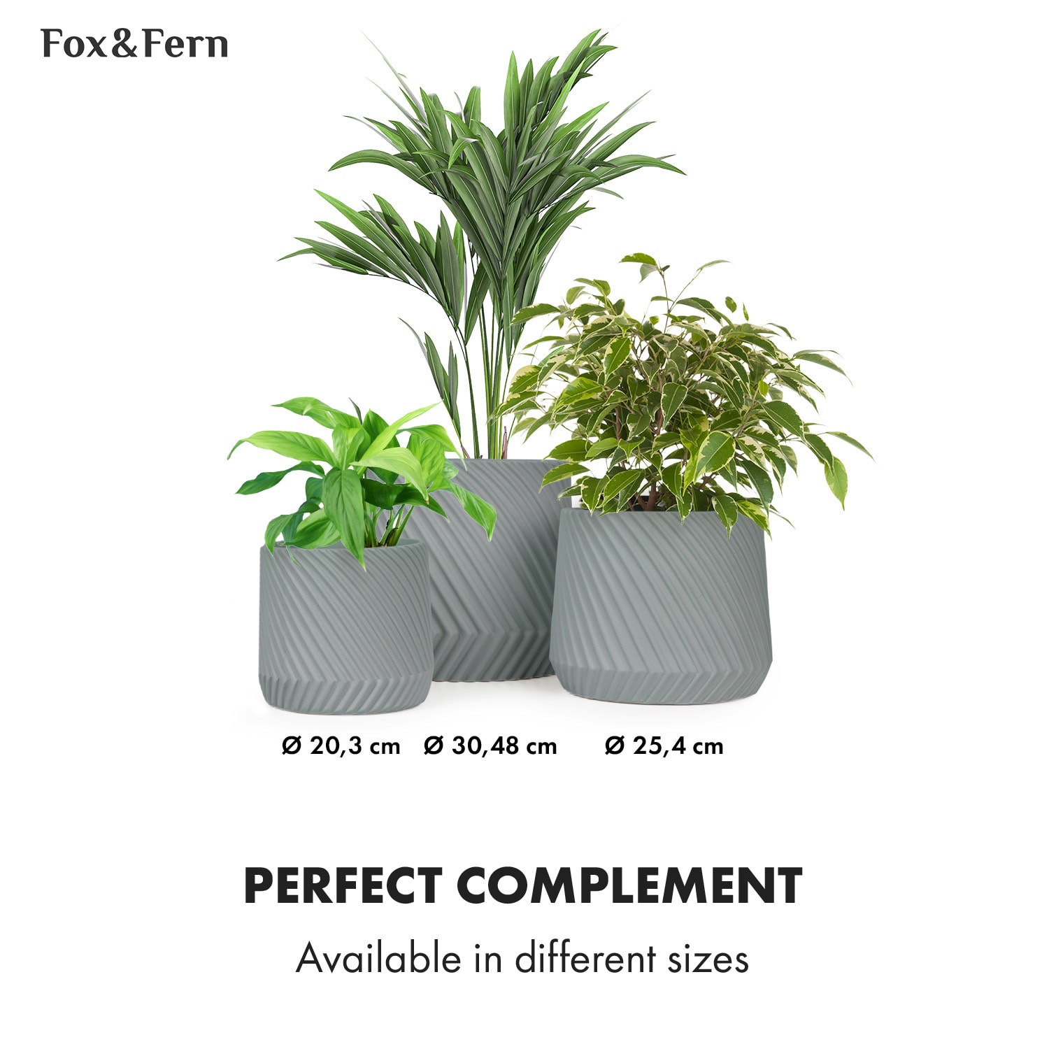 Fox & Fern Heusden, kvetináč, Polystone, vhodný pre rastliny, ručná výroba – Obrázok 5