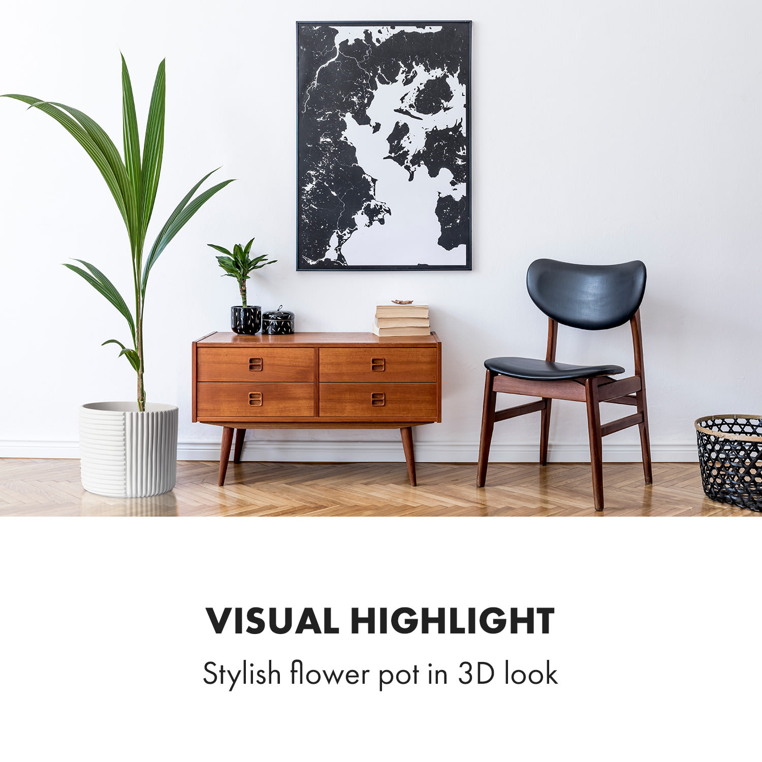 Fox & Fern Hasselt, kvetináč z polystonu, ručne robený – Obrázok 2