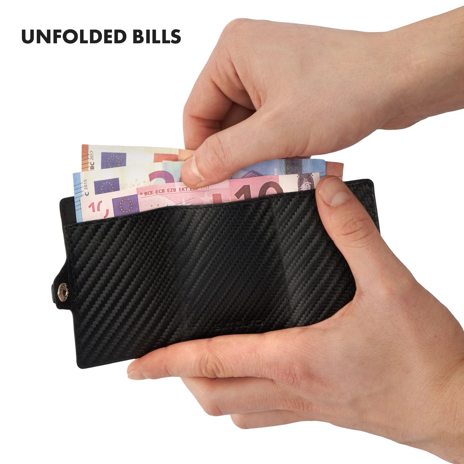 Slimpuro ZNAP, tenká peňaženka, 12 kariet, priečinok na mince, 8,9 × 1,8 × 6,3 cm (Š × V × H), RFID ochrana – Obrázok 4