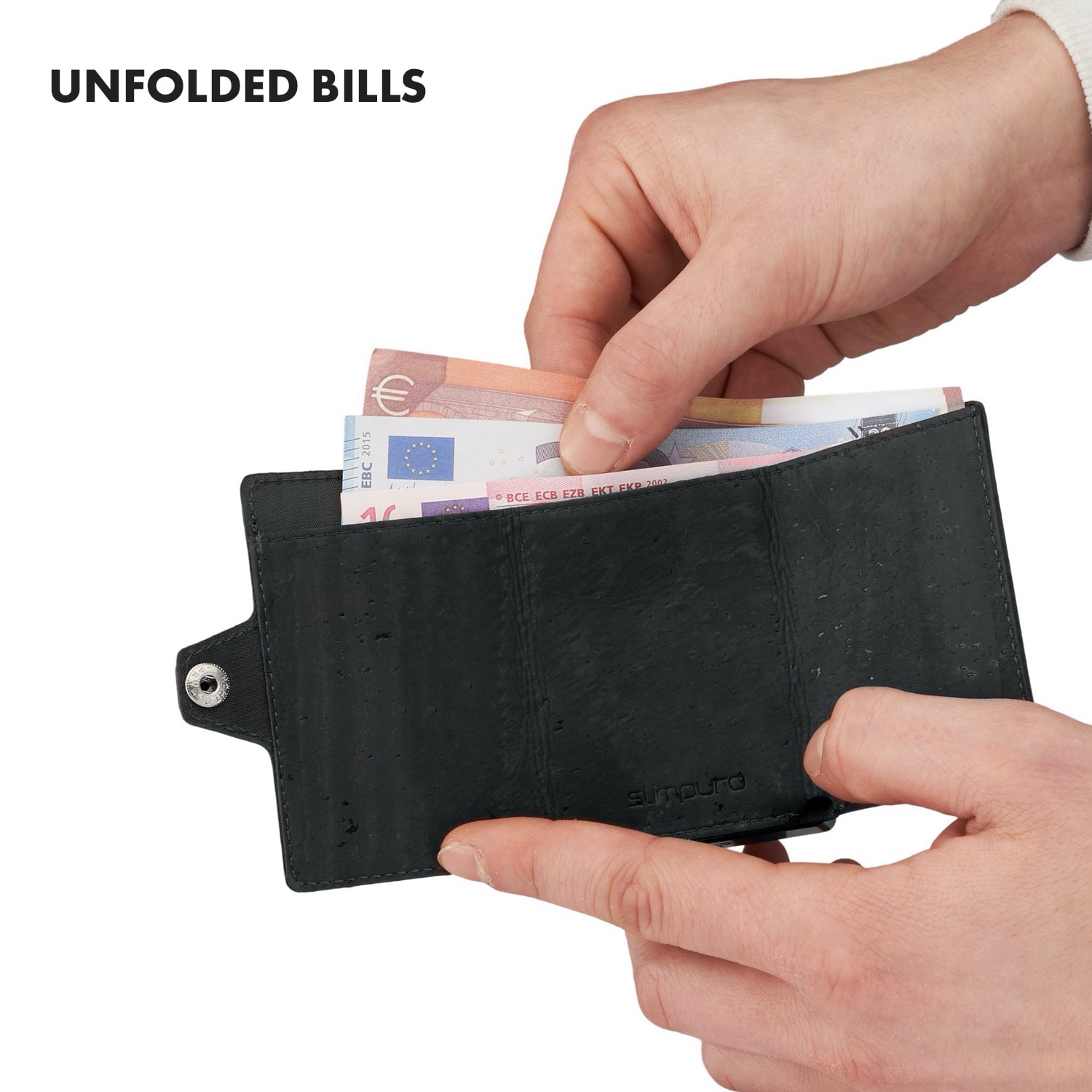 Slimpuro ZNAP, tenká peňaženka, 12 kariet, priečinok na mince, 8,9 × 1,8 × 6,3 cm (Š × V × H), RFID ochrana – Obrázok 4