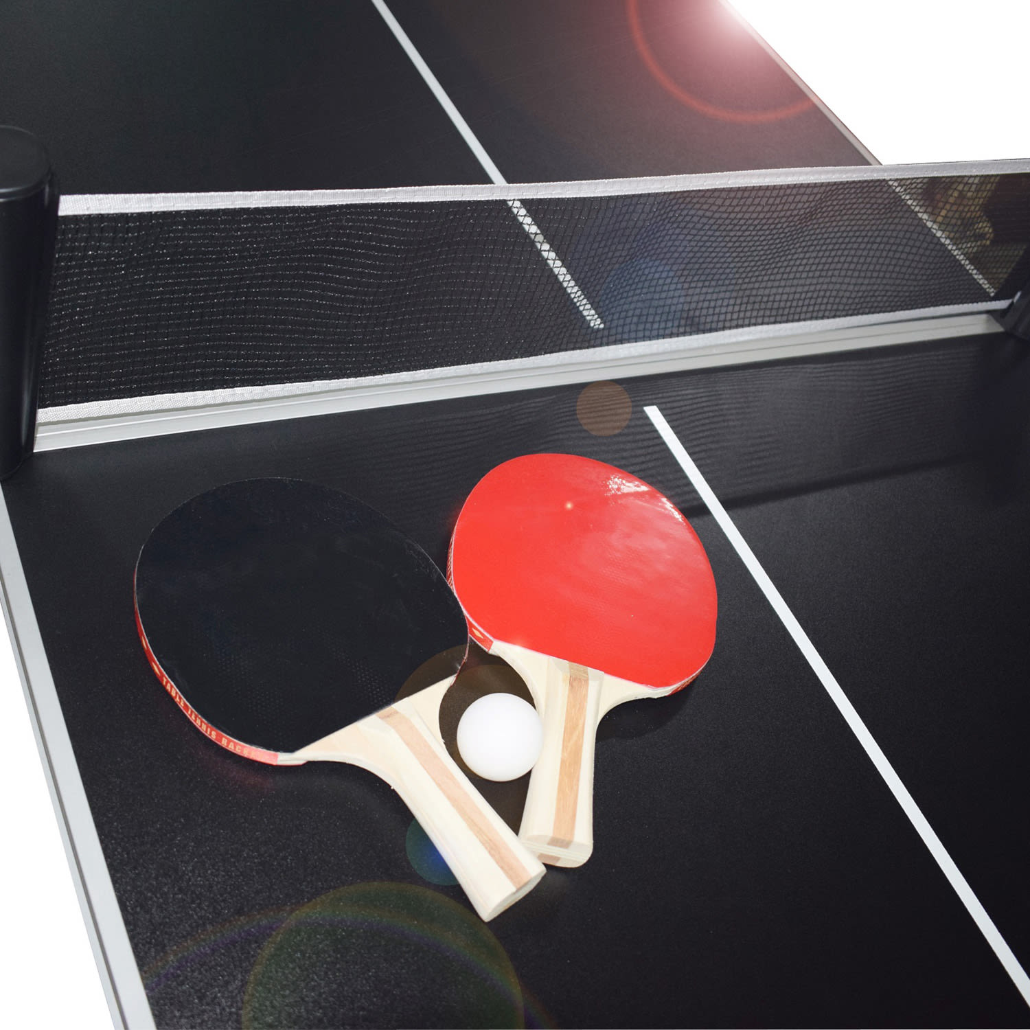 BeerCup Alley, doska na stolný tenis, sklopná, so sieťkou, 2 rakety, 6 loptičiek, držiaky na loptičky – Obrázok 3