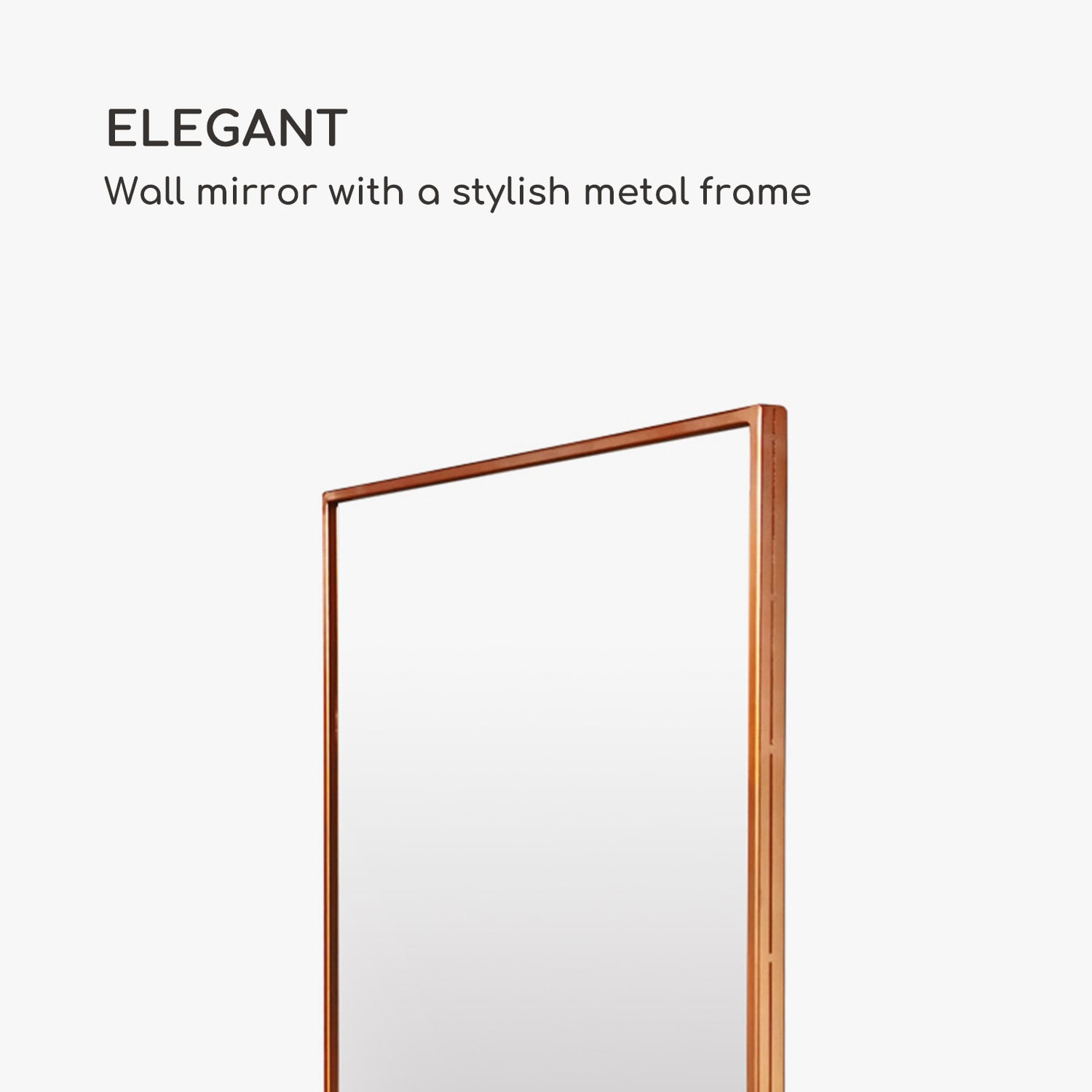 Casa Chic Croxley nástenné zrkadlo s kovovým rámom, obdĺžnikové, 70 x 50 cm – Obrázok 4