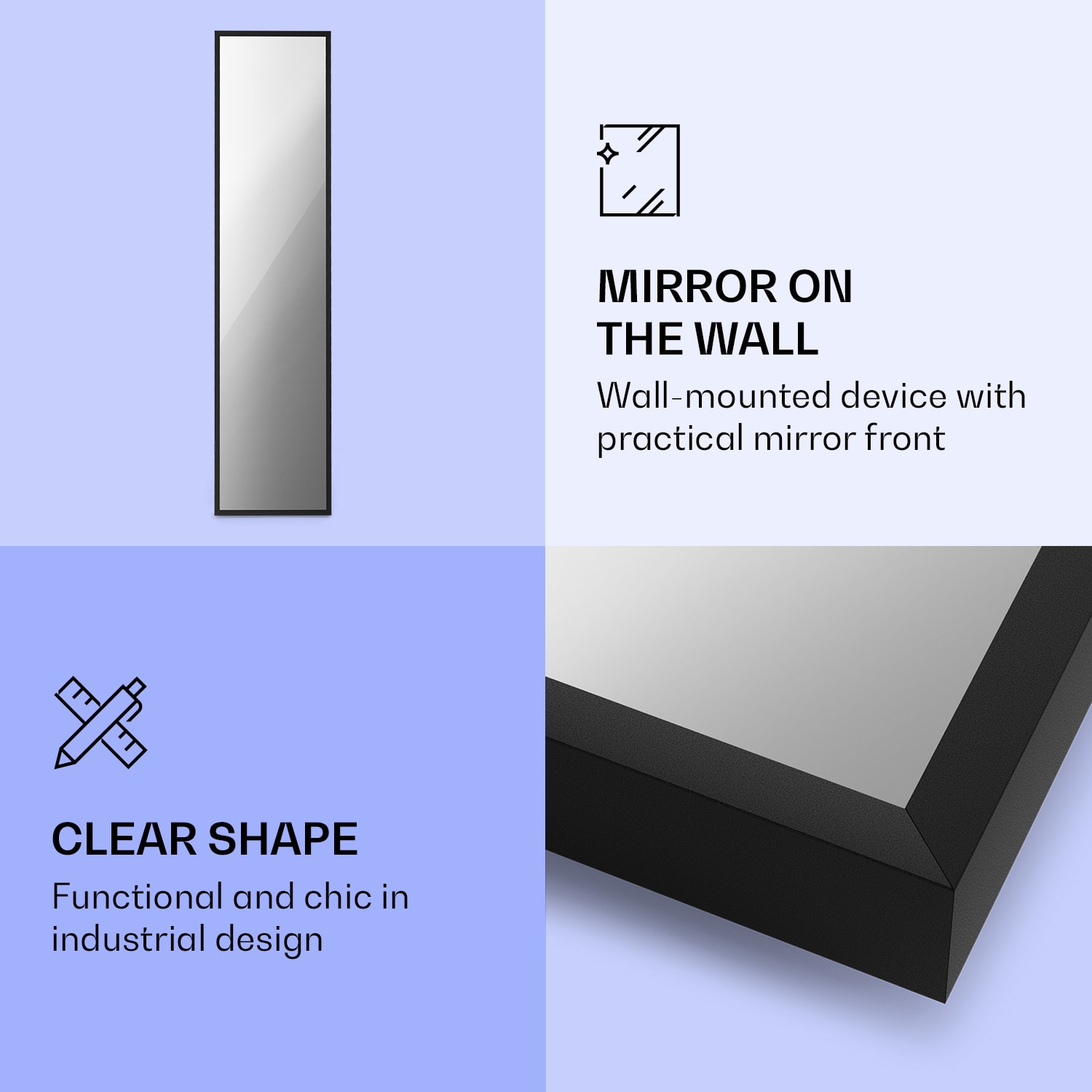 Klarstein La Palma 900 smart, infračervený ohrievač, 40 x 160 cm, 900 W, zrkadlový stojan – Obrázok 4