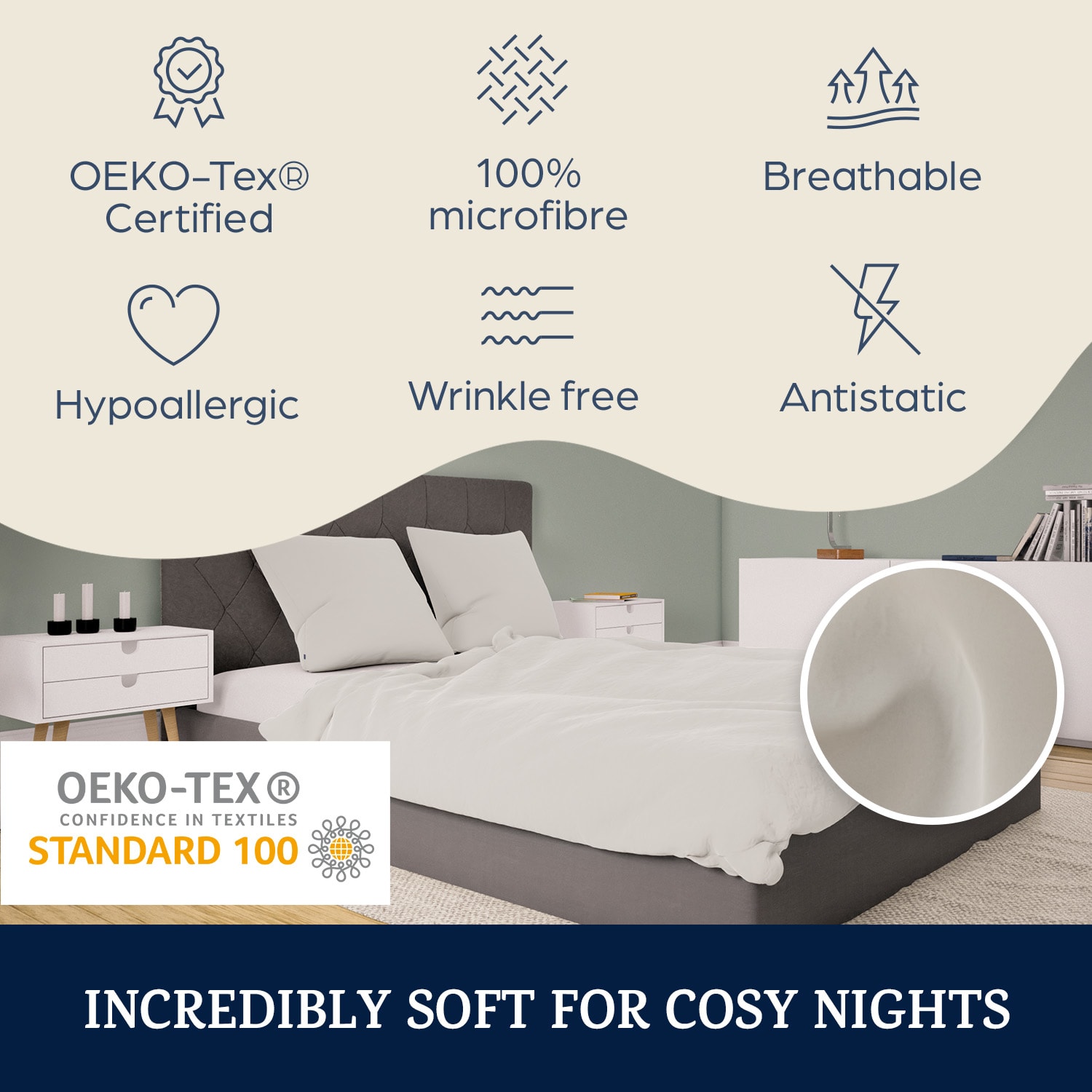 Sleepwise Soft Wonder Edition, posteľná bielizeň, 140x200 cm, mikrovlákno – Obrázok 2