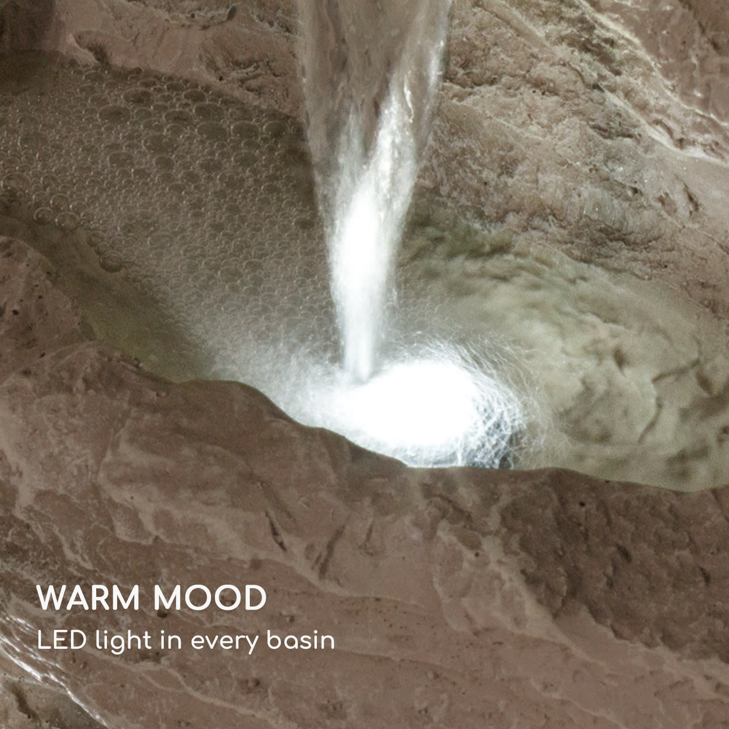 Blumfeldt Stonehenge XL, solárna fontána, LED osvetlenie, polyresin, lítium-iónová batéria – Obrázok 4