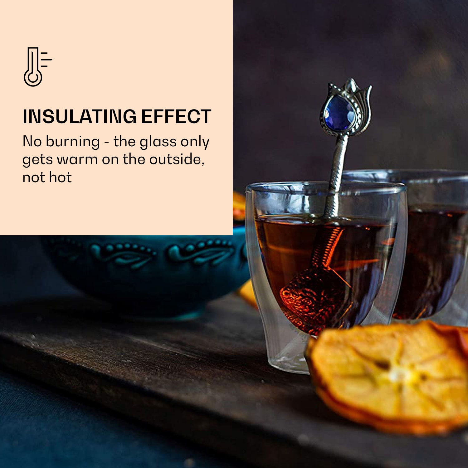 Feelino DUOS, dvojstenný pohár, 80, 200, 310, 400 ml, vrátane lyžičky – Obrázok 2