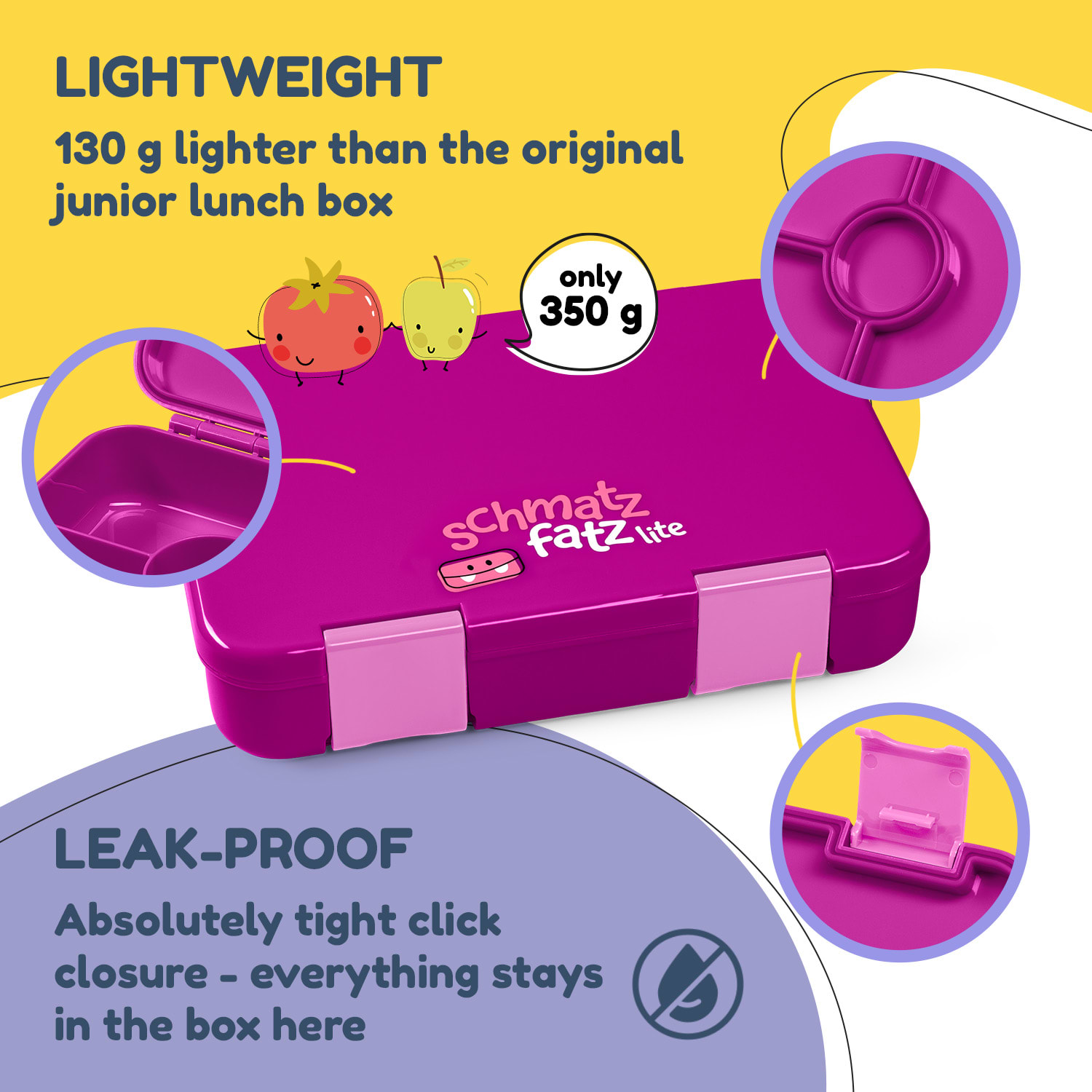 Klarstein Schmatzfatz desiatový box s priehradkami – Obrázok 3